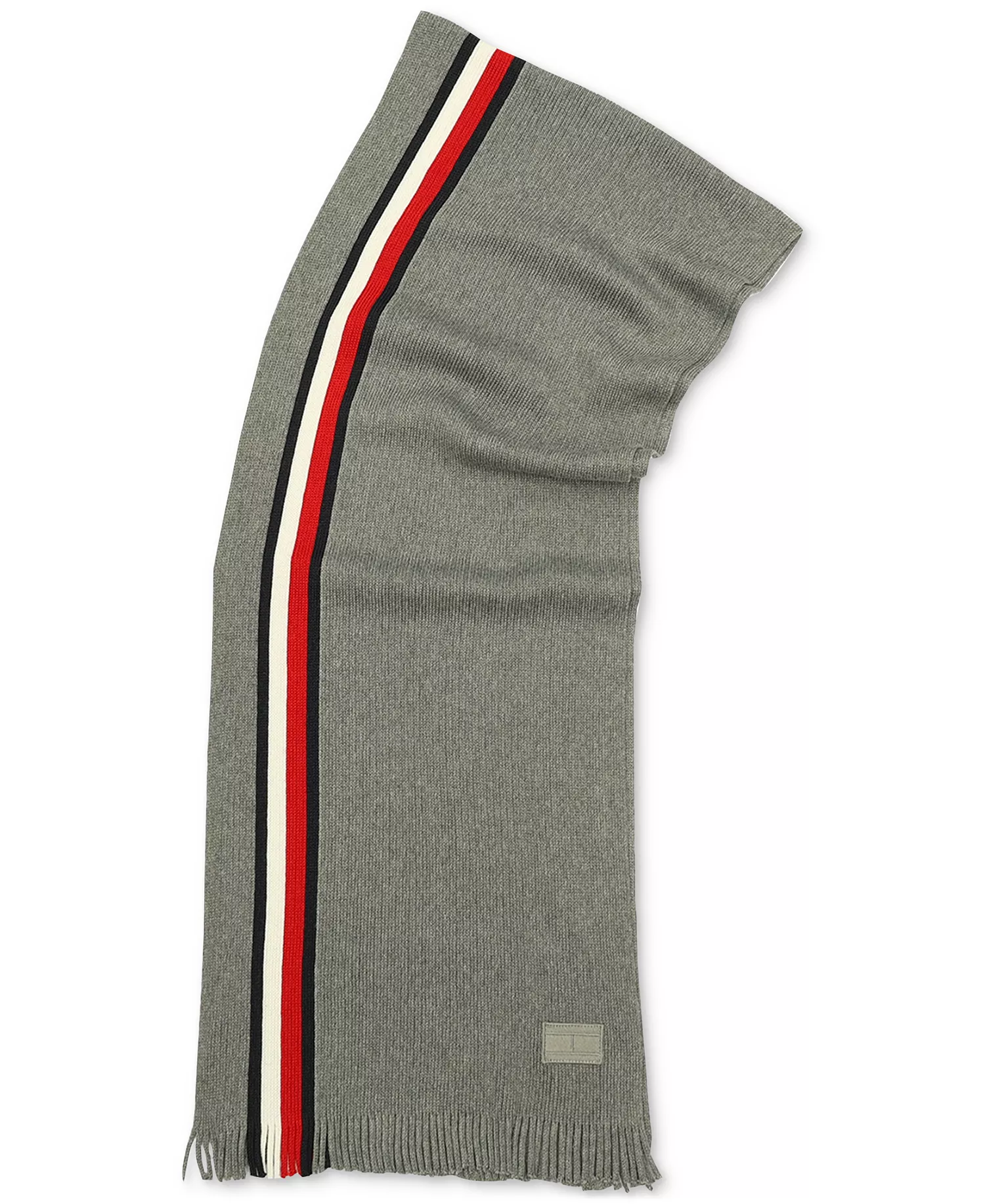 Men's Global Stripe Raschel Scarf - Medium Grey - ONE SIZE