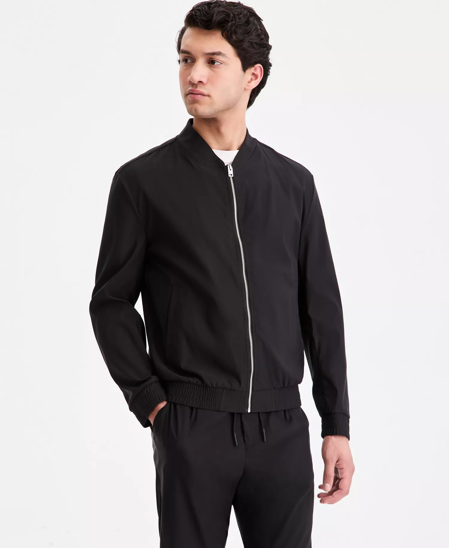 Men's Full-Zip Jacket - Black - 36R