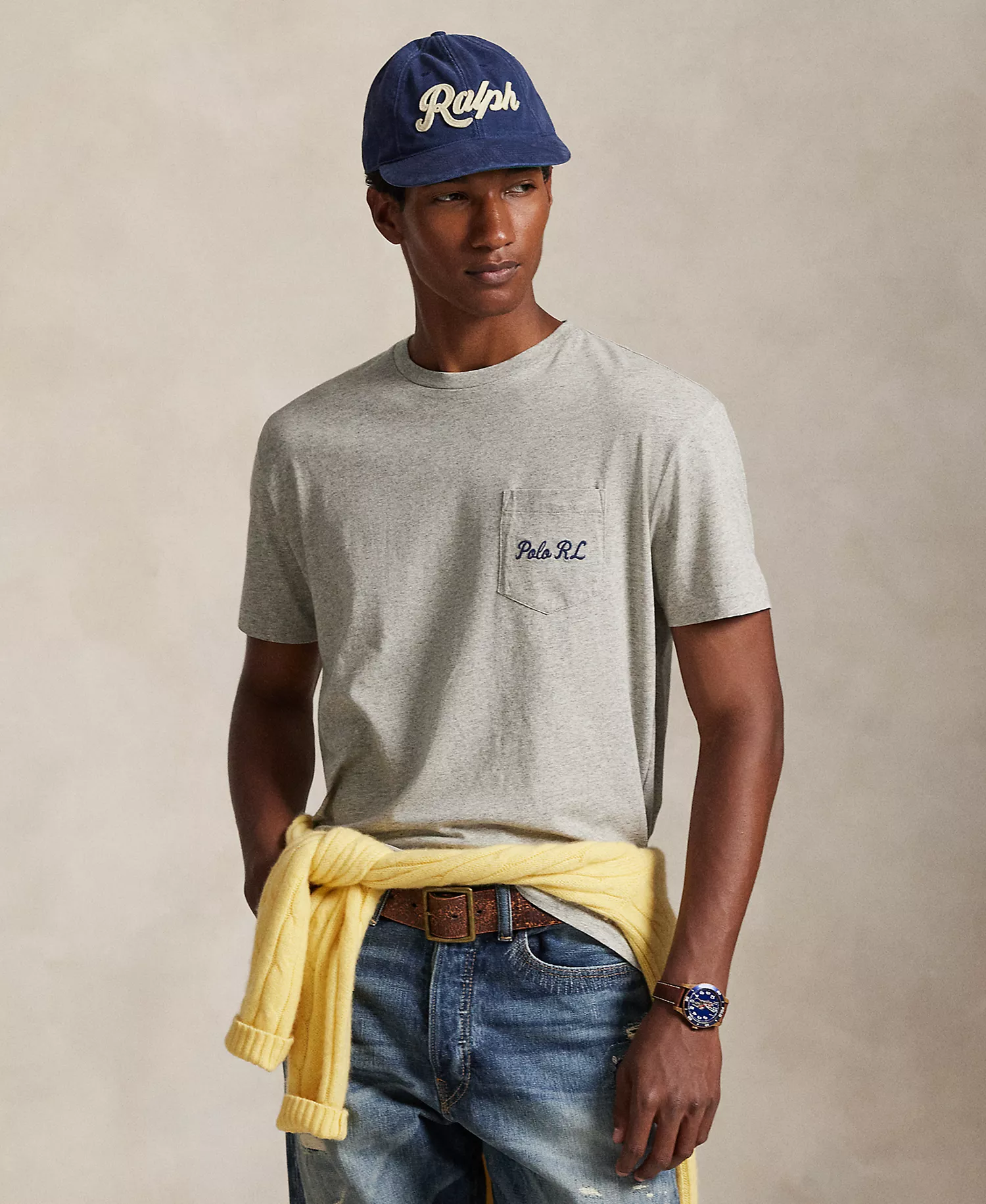 Men's Short Sleeve Classic Fit Polo Bear T-Shirt - Loft Heather - 2XL