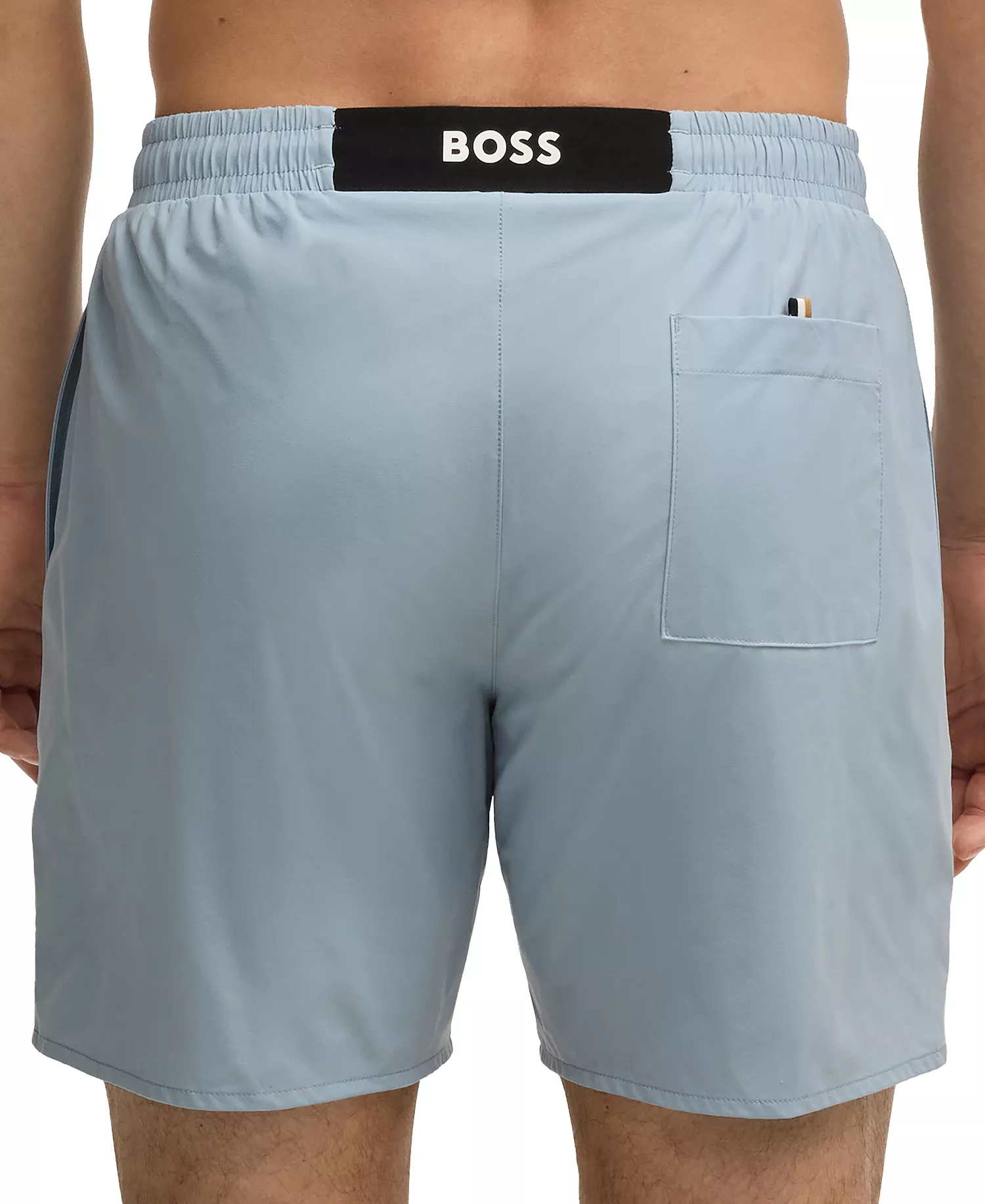 Men's Rubber Logo Badge Swimsuit - Open Blue - L