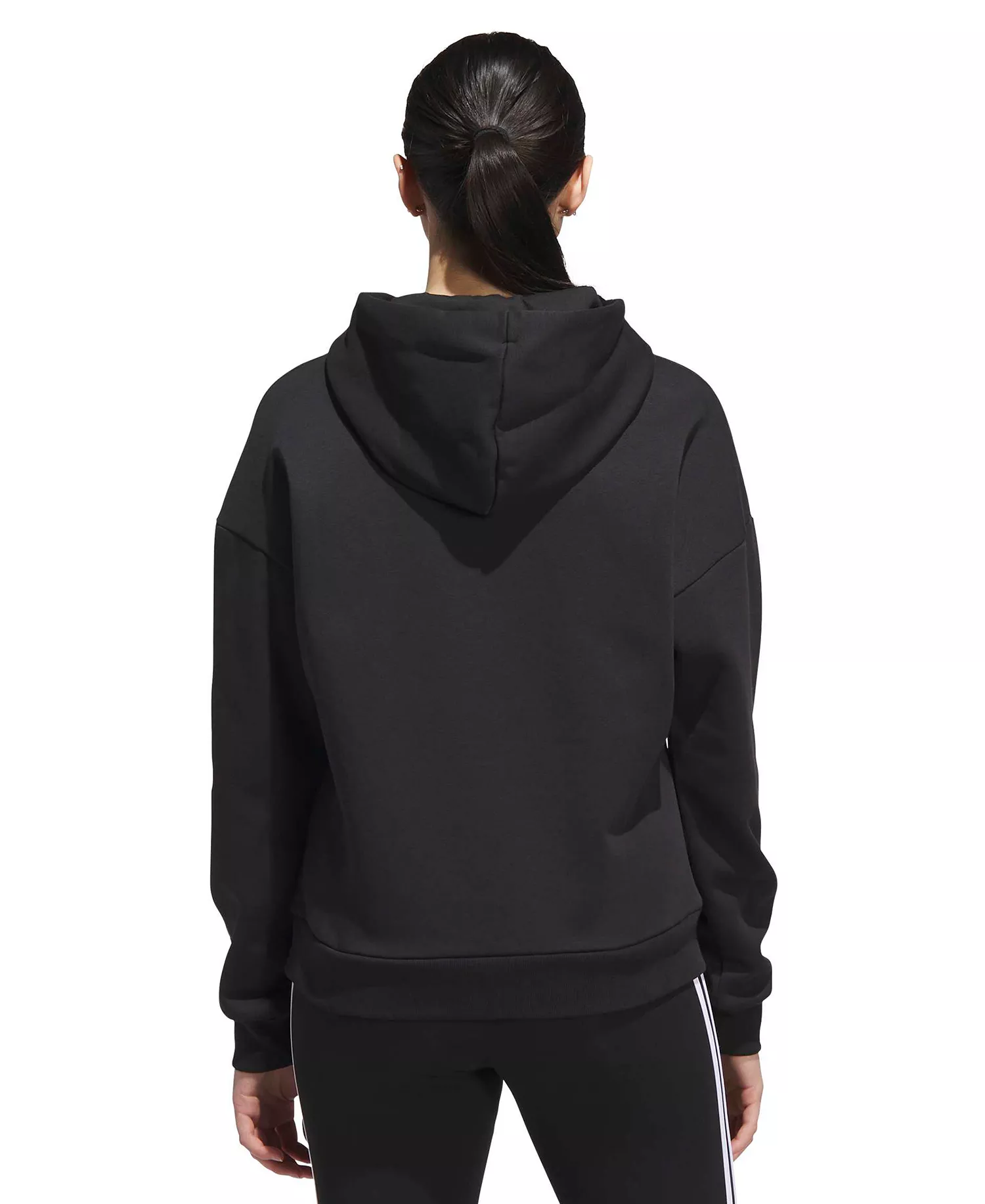Women's Ribbon Graphic Long Sleeve Hoodie - Black - L