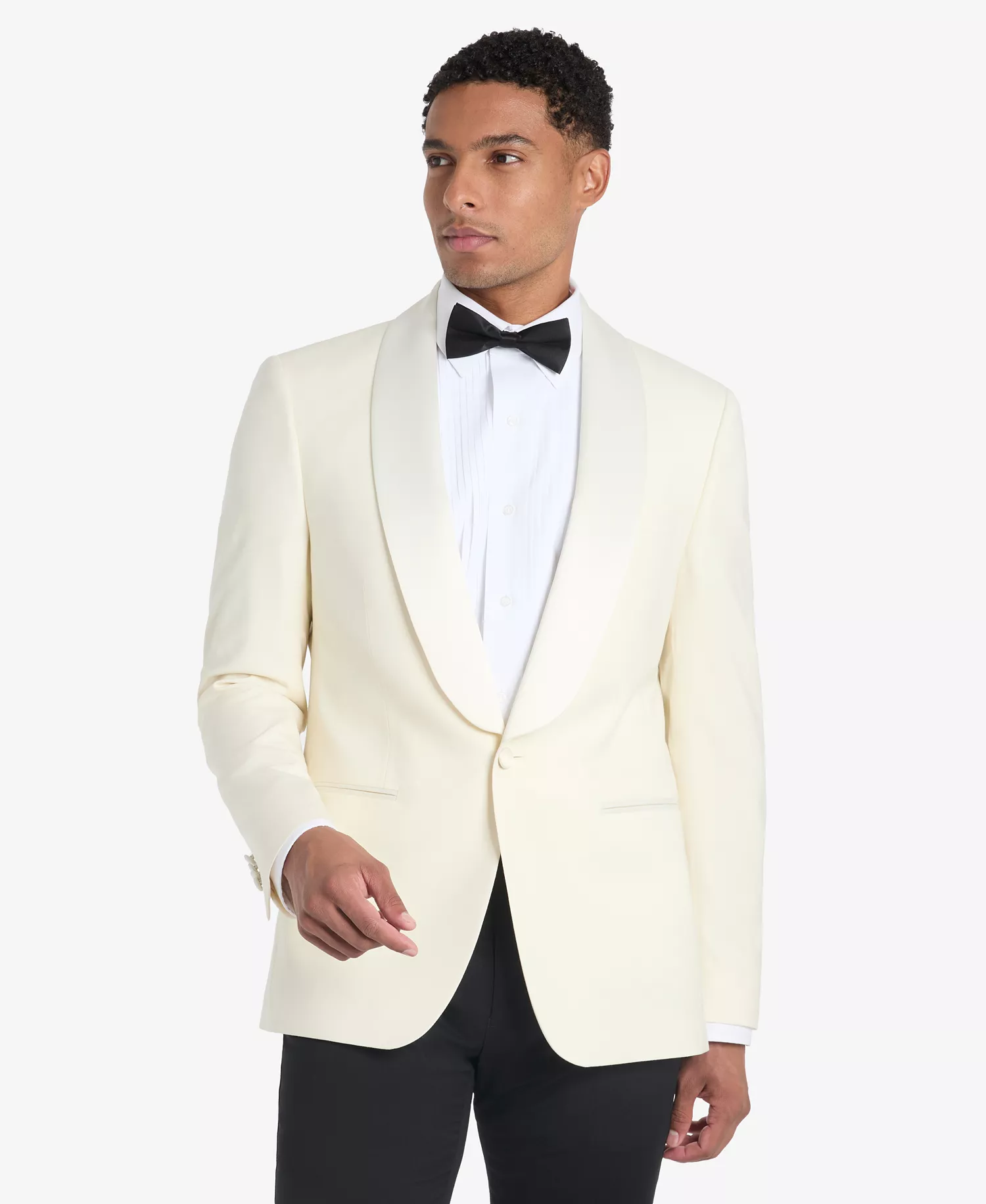 Men's Solid White Sport Coat - White - 36R