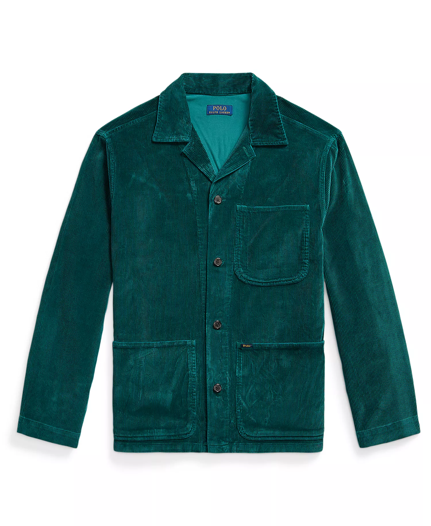 Men's Corduroy Utility Long-Sleeve Overshirt - Frond Green - 2XL