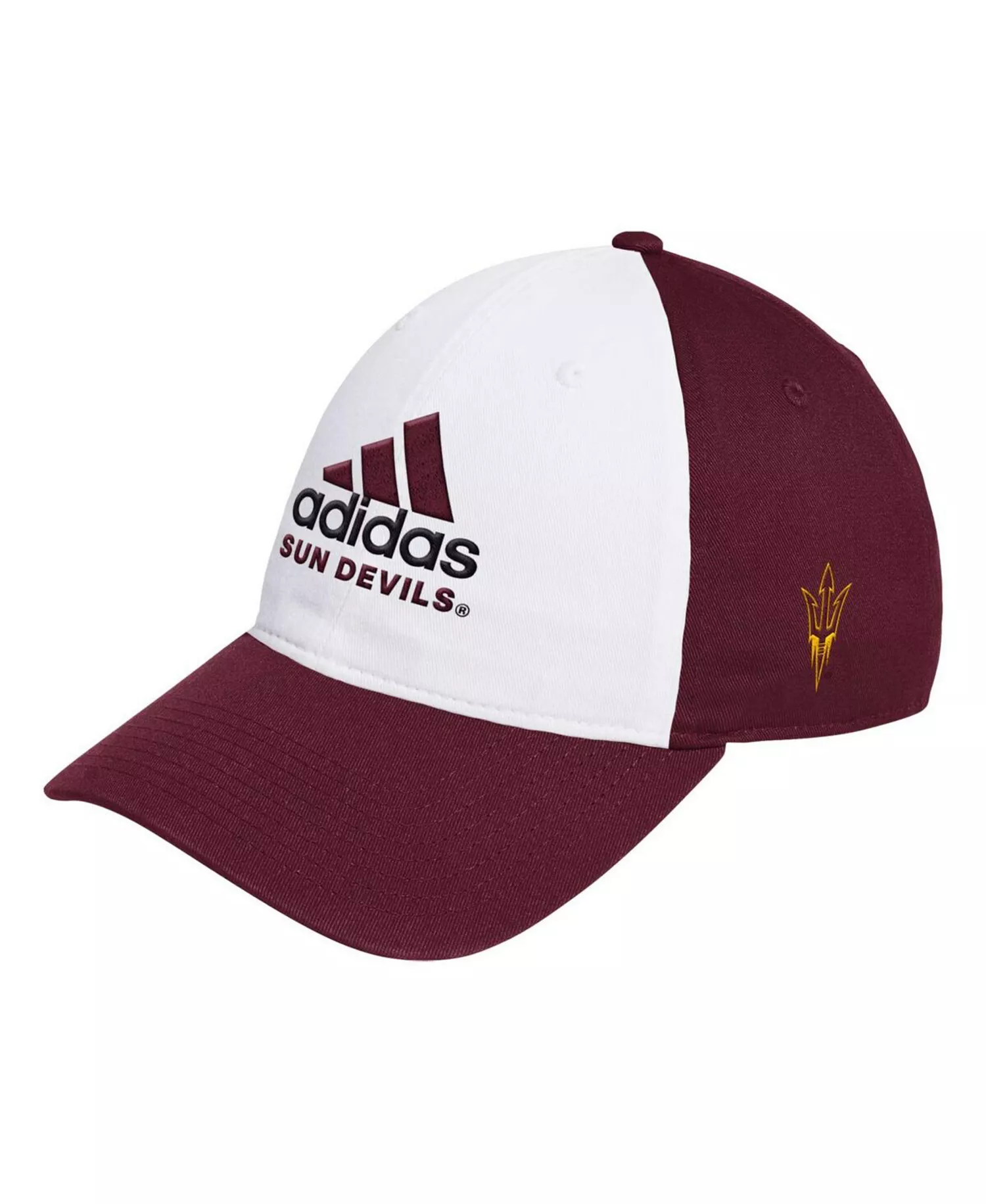 Men's White/Maroon Arizona State Sun Devils Slouch Adjustable Hat - White, Maroon - ONE SIZE