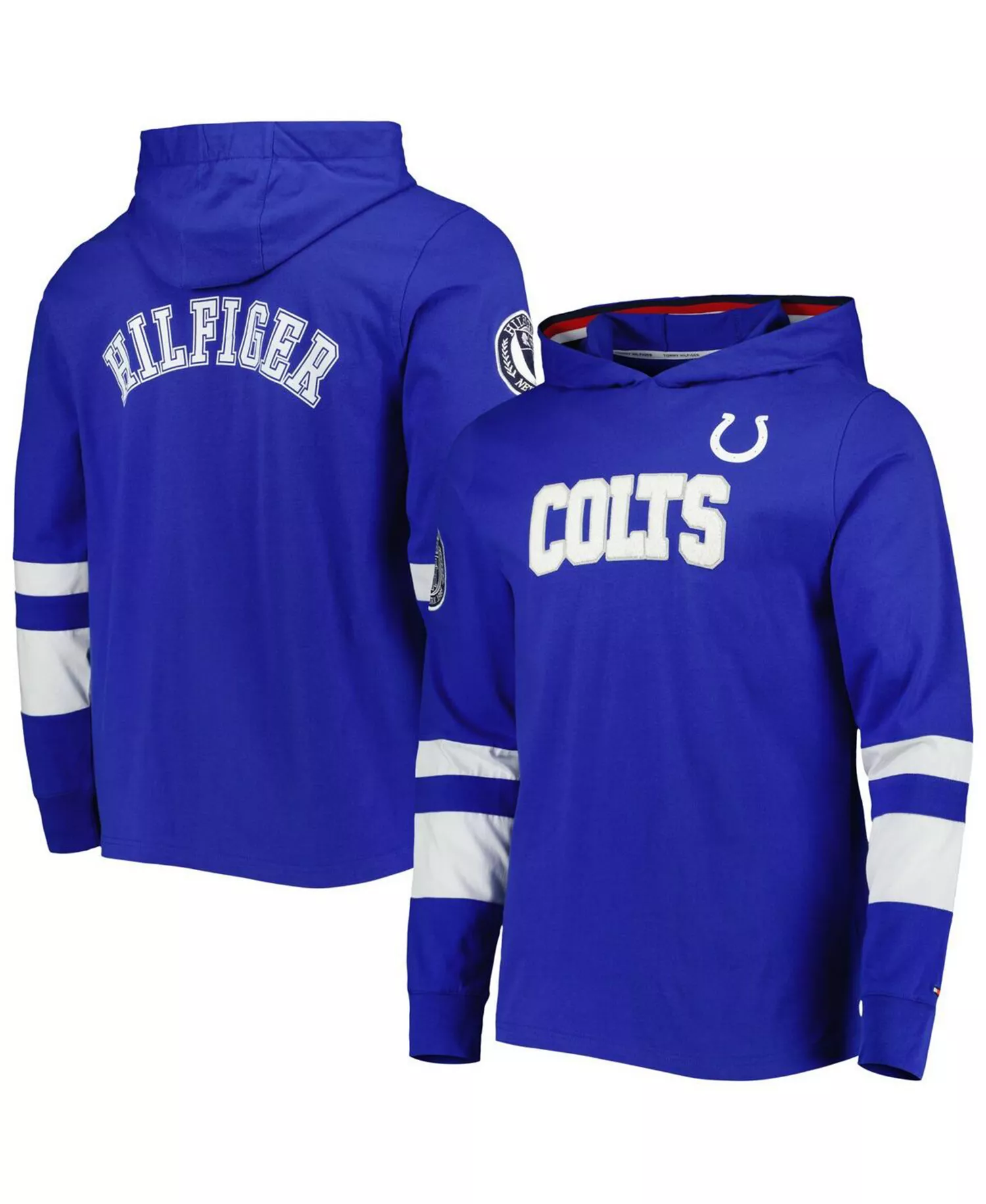 Men's Royal, White Indianapolis Colts Alex Long Sleeve Hoodie T-shirt - Royal, White - L