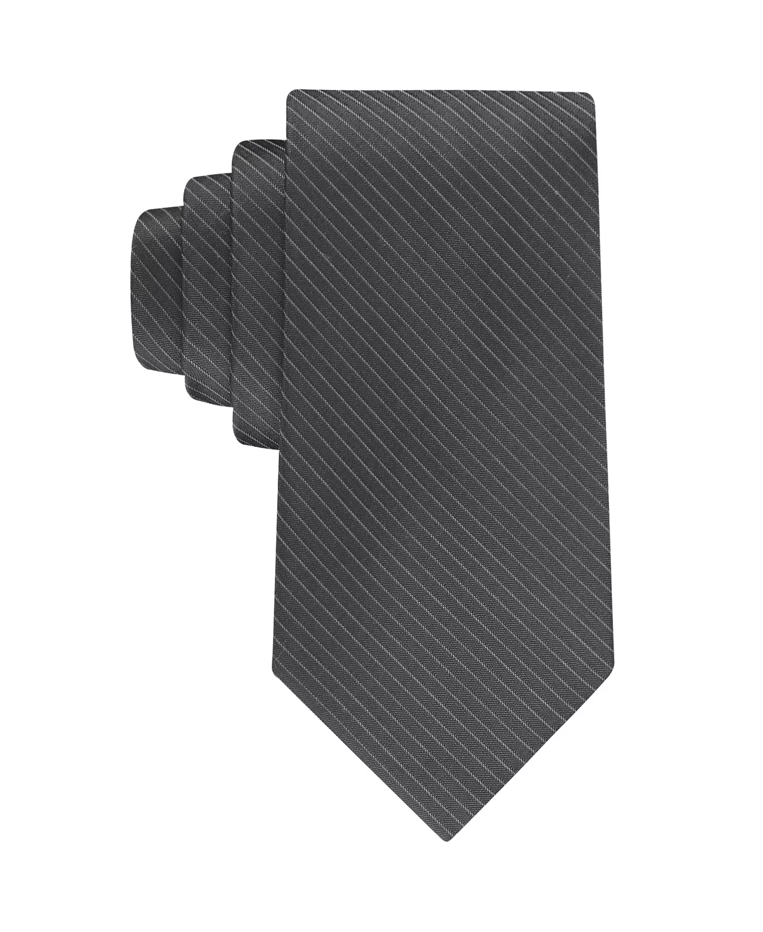 Men's Kiara Pin Stripe Tie - Gray - ONE SIZE