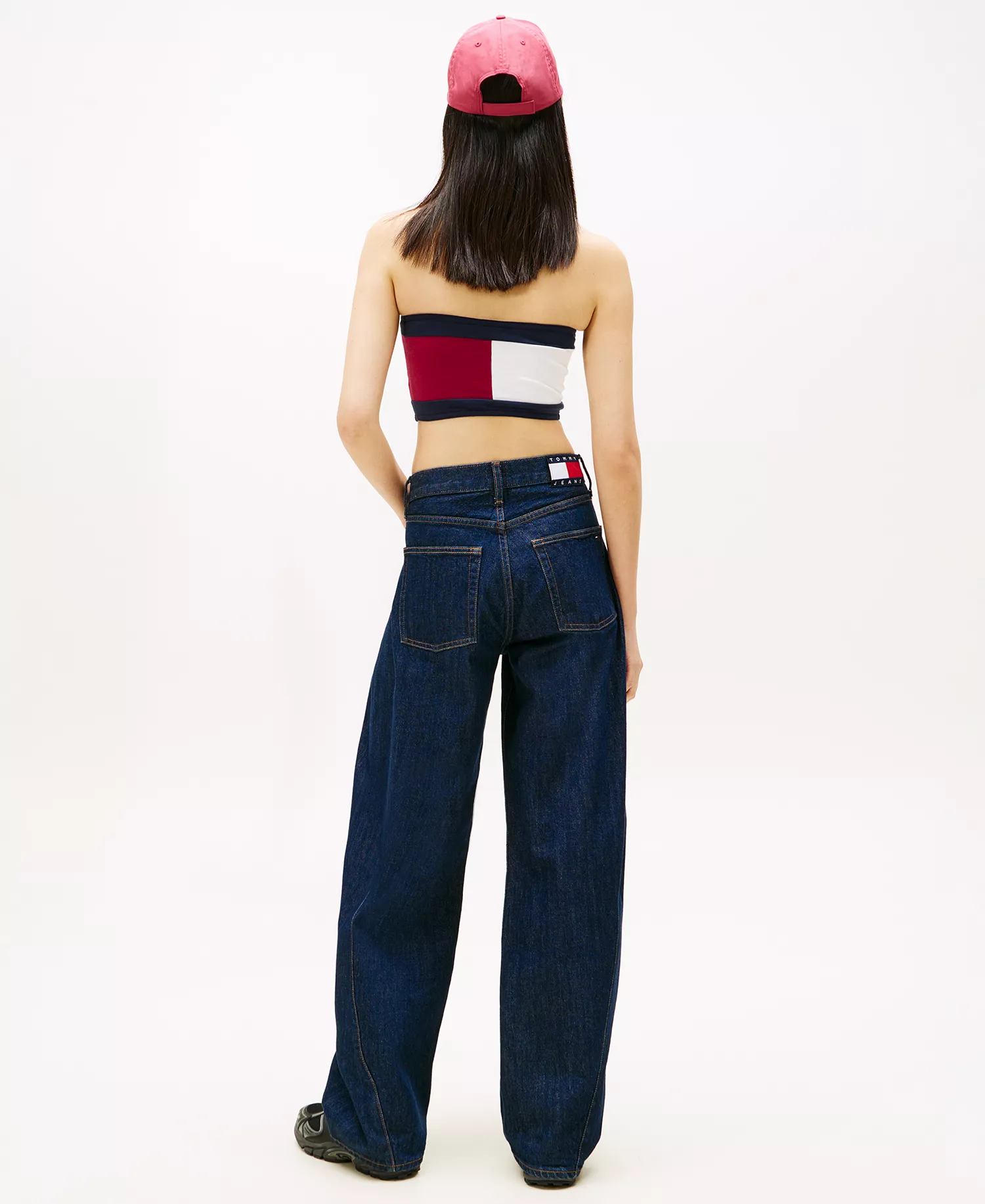 Women's Flag Badge Tube Top - Lavish Cerise Multi - XS