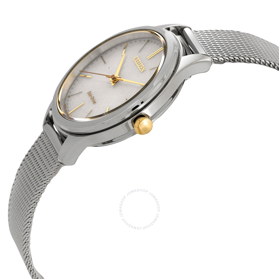 Citizen White Dial Eco-Drive White Dial Ladies Watch