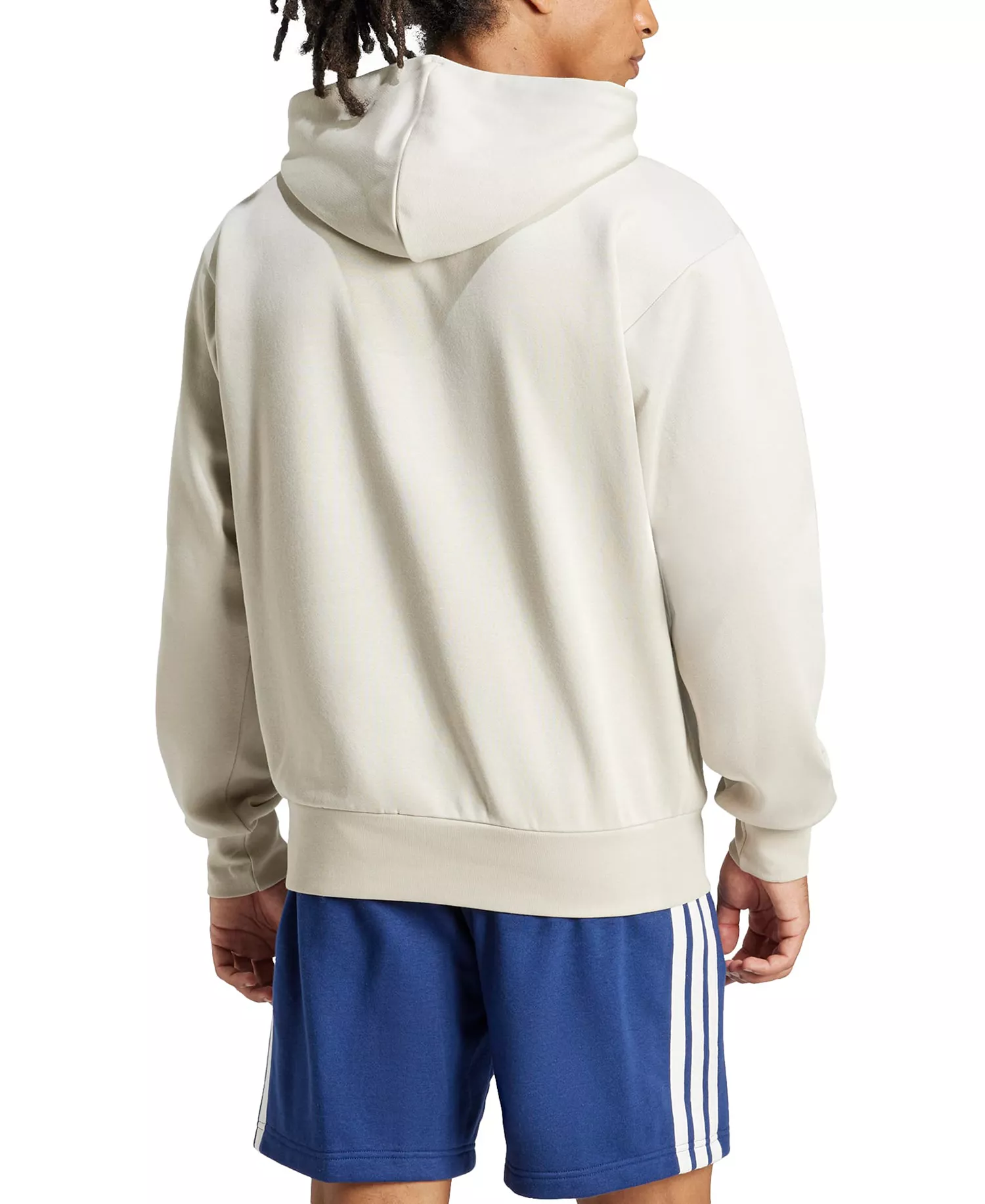 Men's Essentials Big Logo Fleece Hoodie  - Alumina/White - 2XL