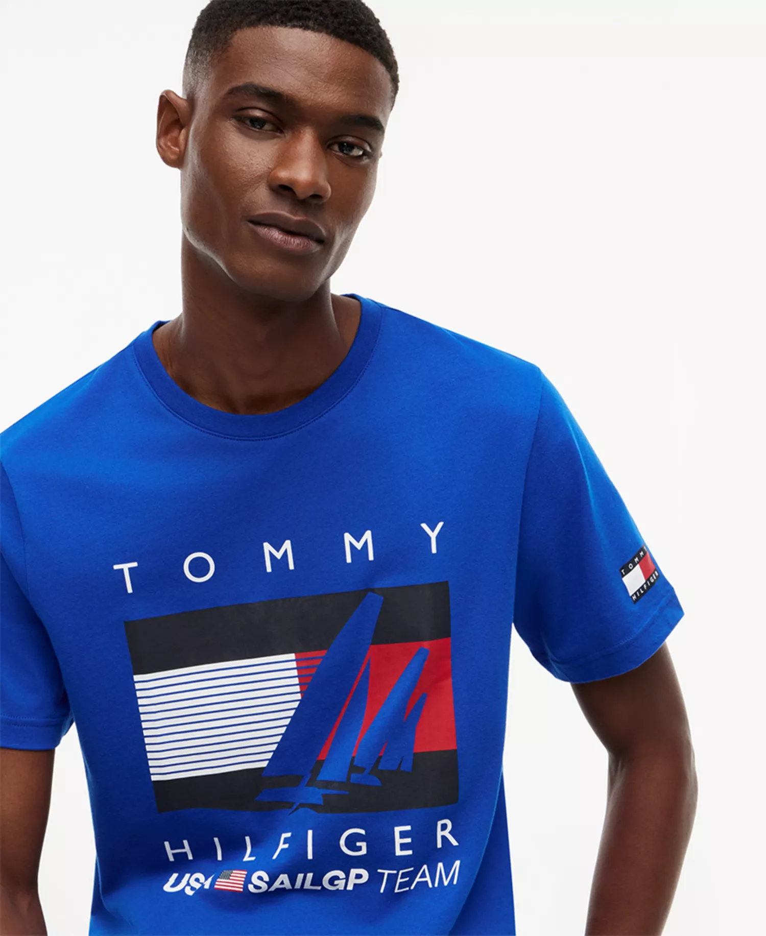 x U.S. SailGP Men's Graphic Crewneck T-Shirt - Regal Blue - L