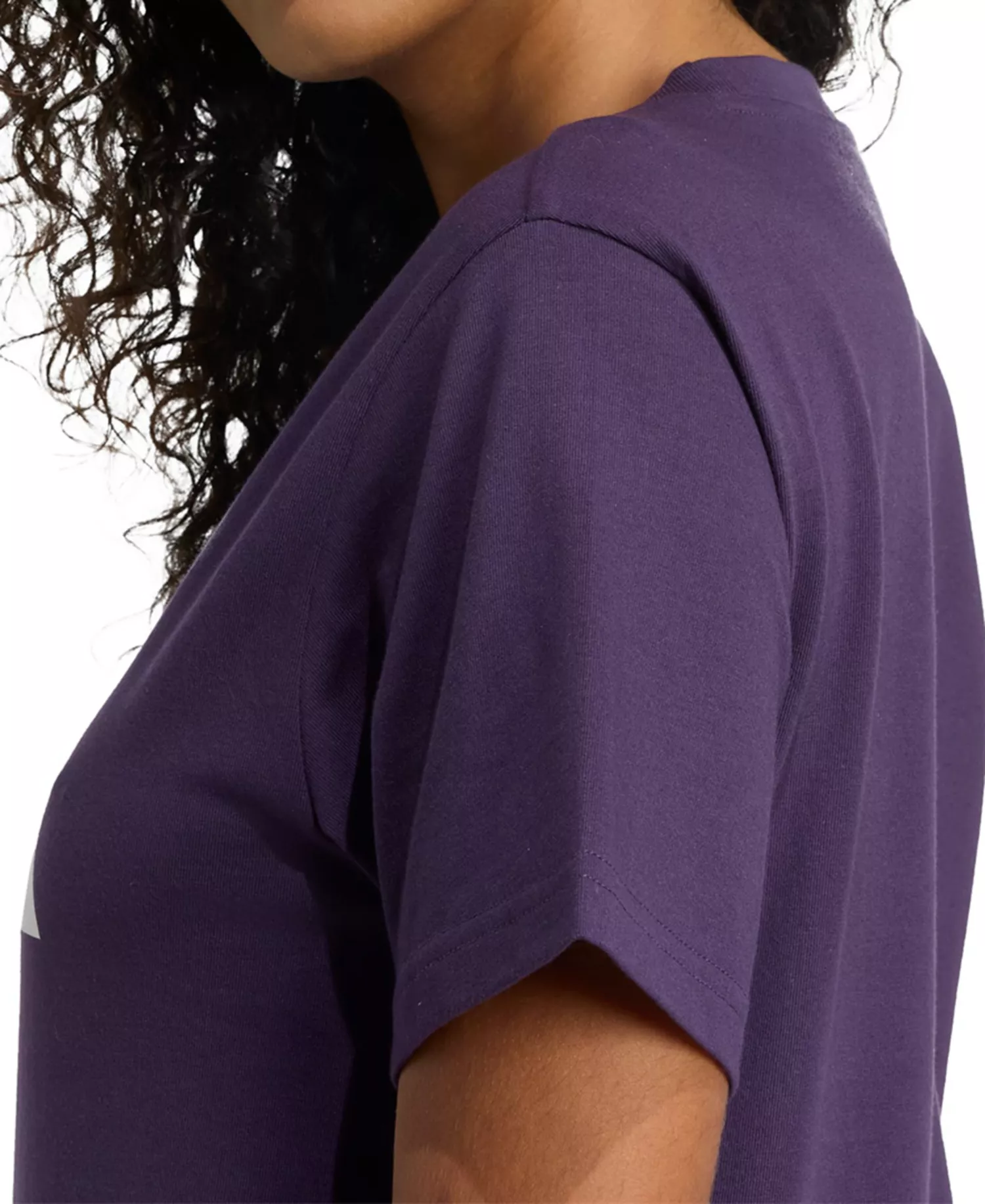 Women's Cotton Metallic-Logo Crewneck T-Shirt - Aurora Plum - S