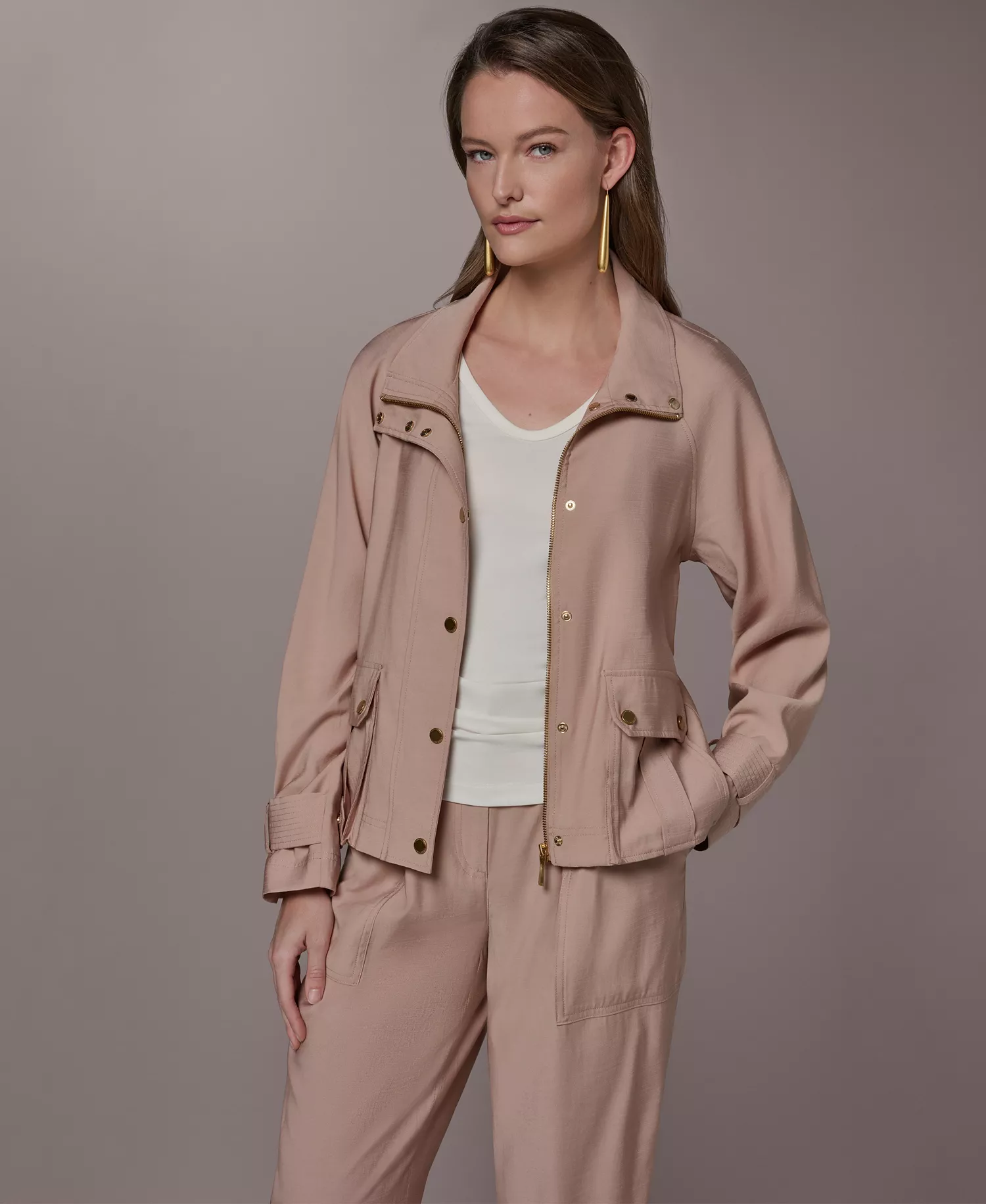 Women's Collared Neck Jacket - Umbria - L