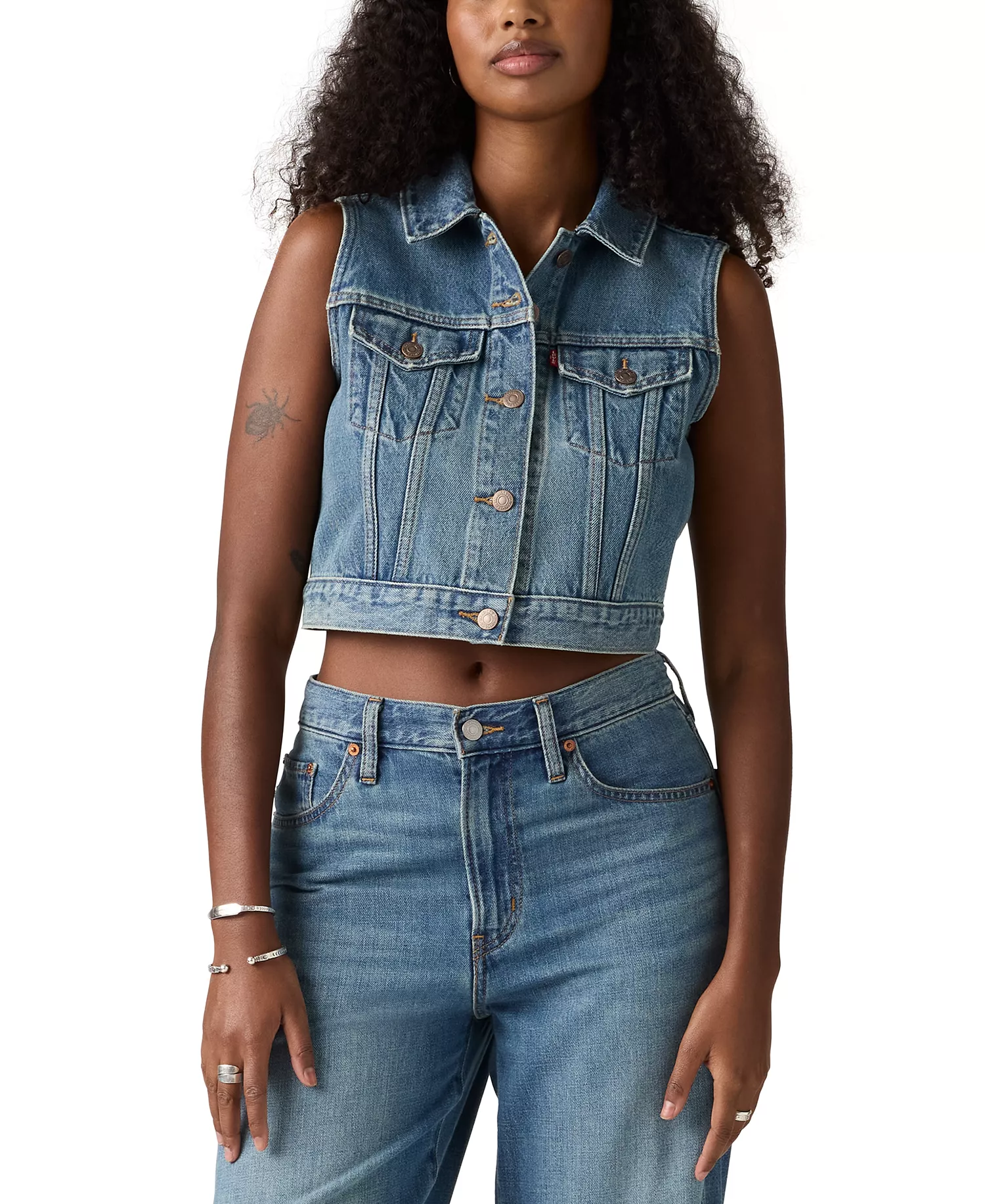 Women's Denim Trucker Vest - Compare Notes - L
