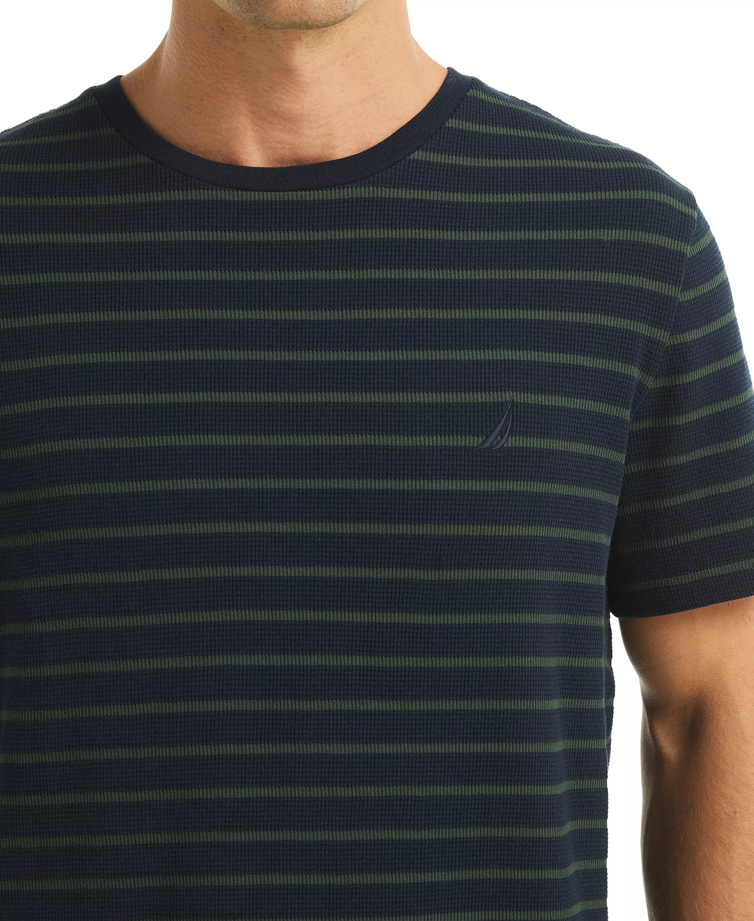 Men's Navigator Striped Crewneck T-Shirt - Navy Seas - 2XL