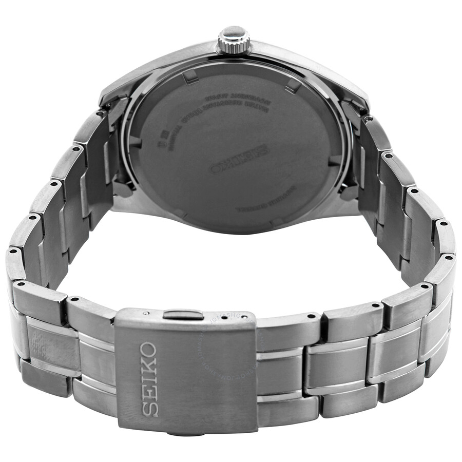 Seiko Classic Quartz Blue Dial Grey Titanium Men's Watch