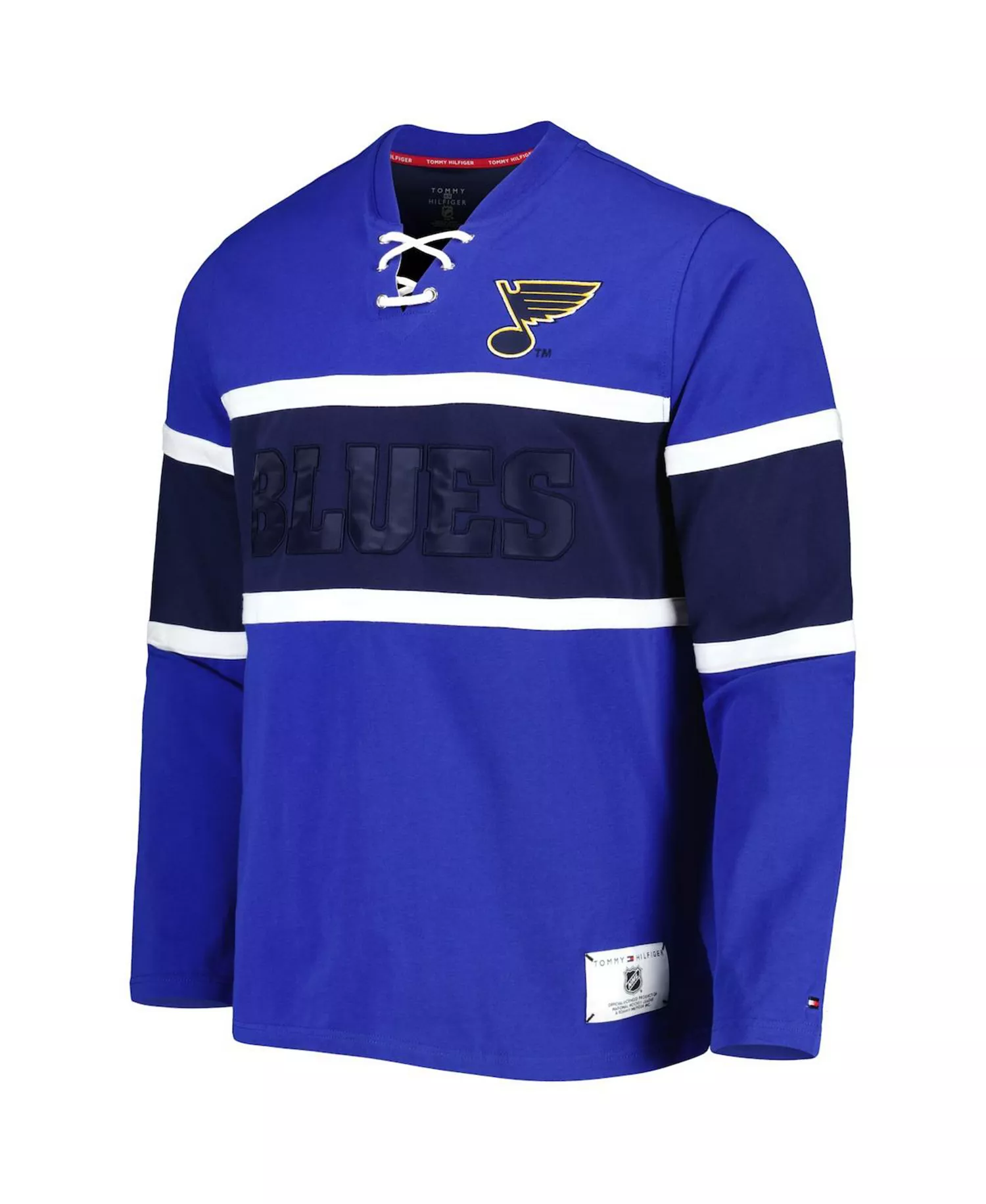 Men's Blue St. Louis Blues Walter Lace-Up Long Sleeve Top - Blue - L