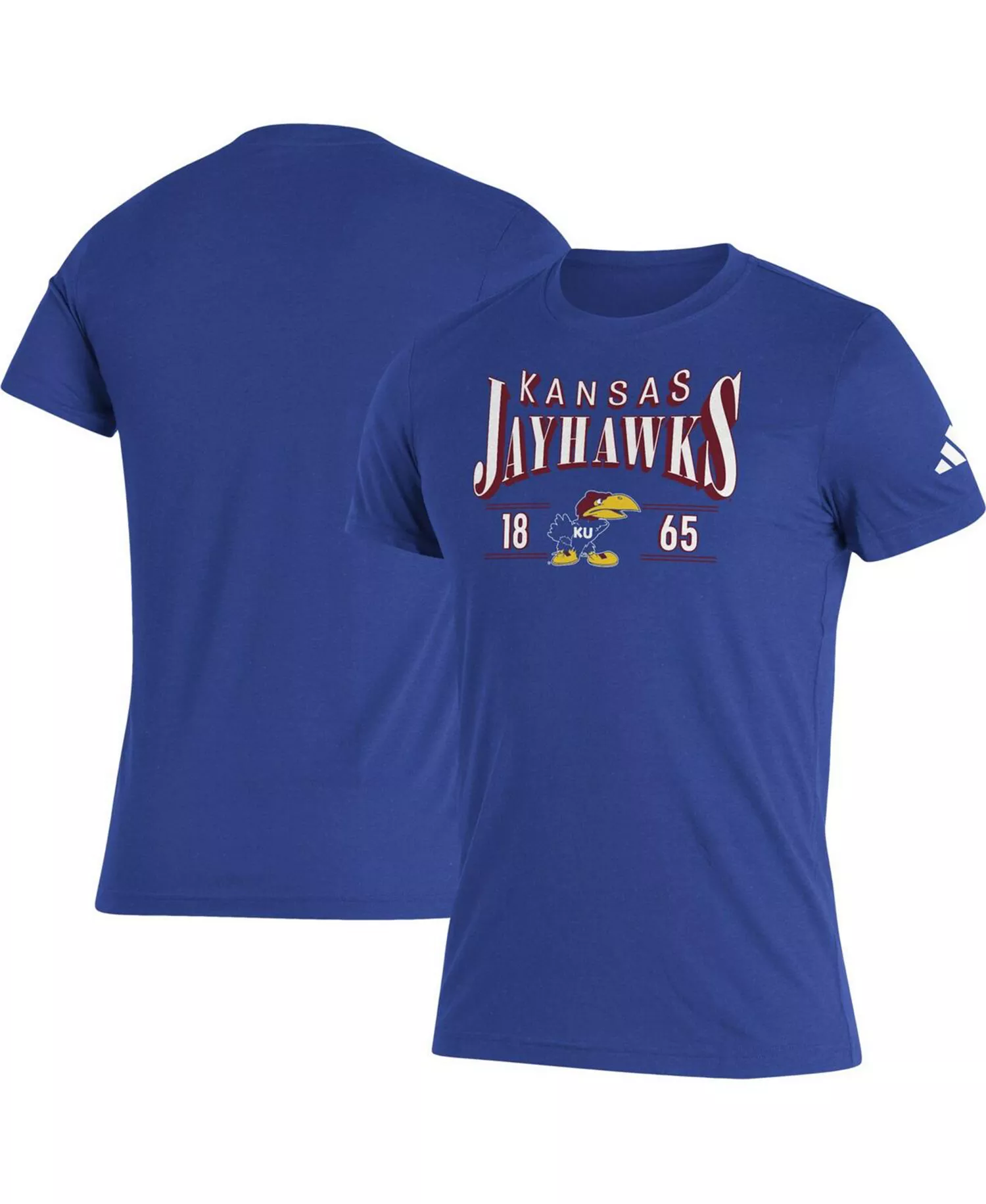 Men's Royal Kansas Jayhawks Along The Shadow Tri-Blend T-shirt - Royal - L