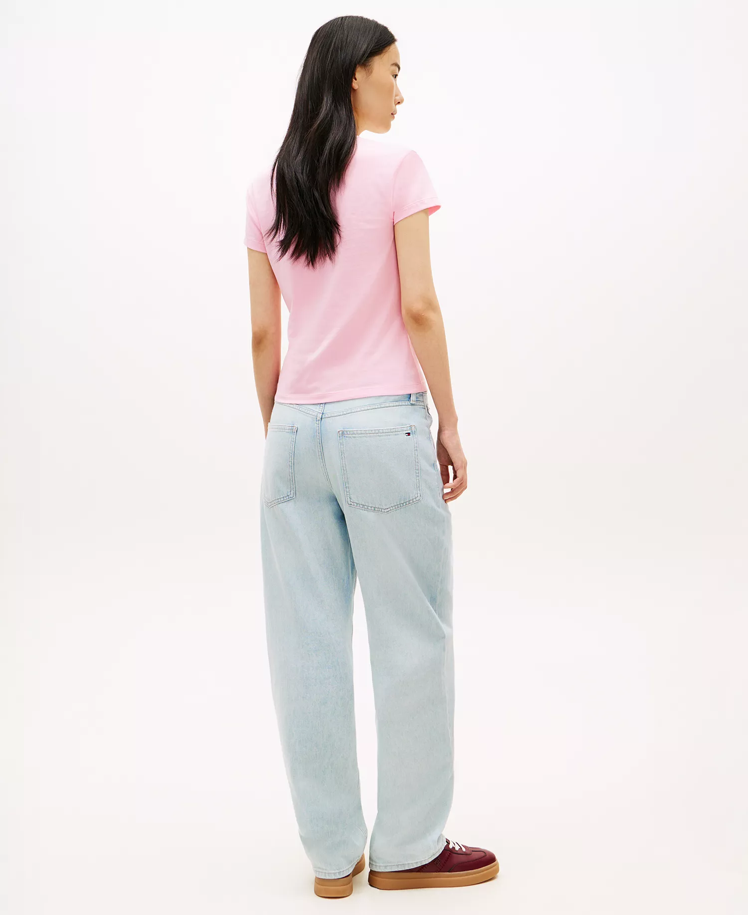 Women's TH Script Slim-Fit T-Shirt - Classic Pink - L