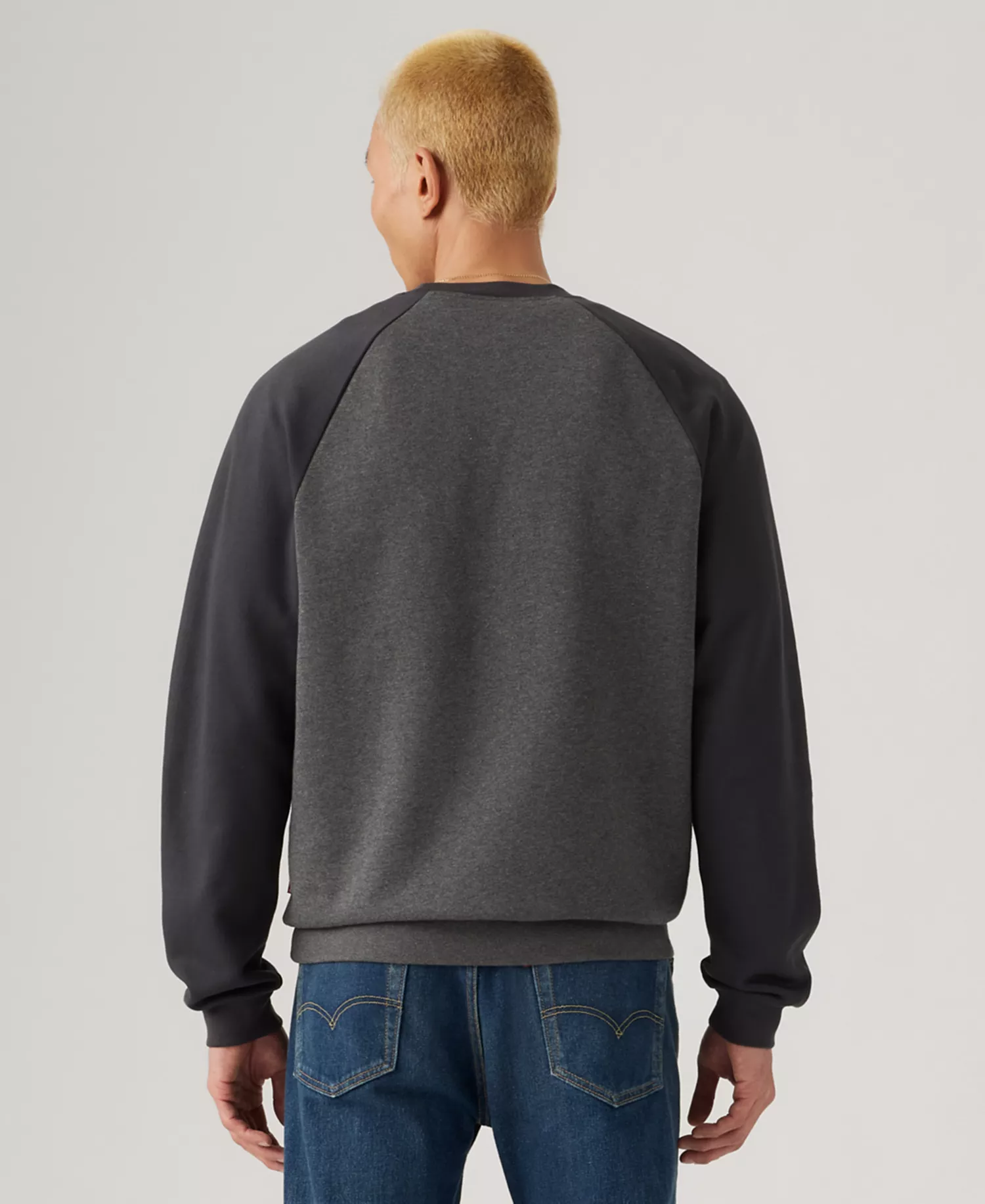 Levi'® Men's Relaxed Fit Crewneck Long Sleeve Red Tab Logo Sweatshirt - Dark Phantom - 2XL