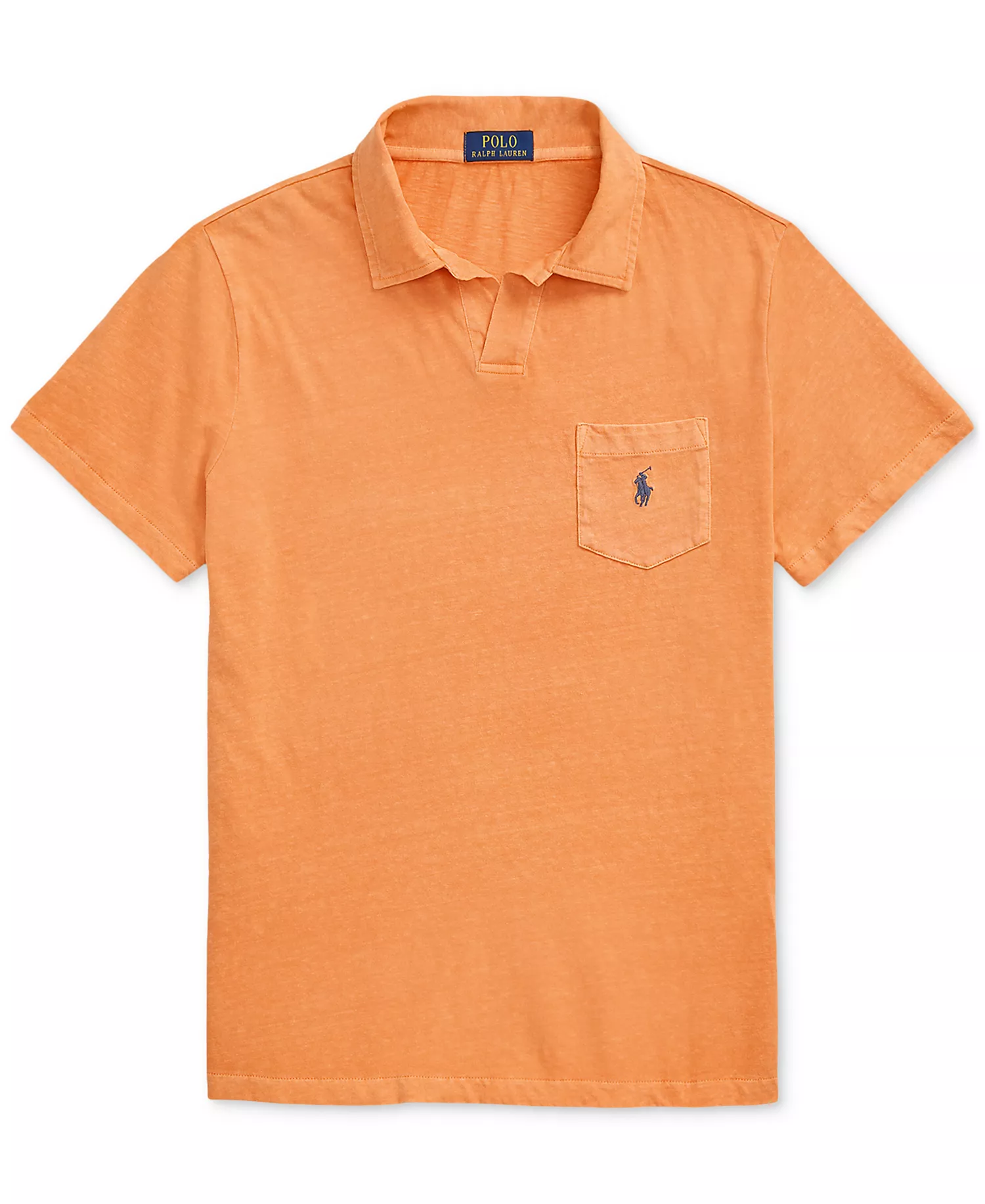 Men's Standard Cotton-Linen Jersey Polo Shirt - Classic Peach - XS