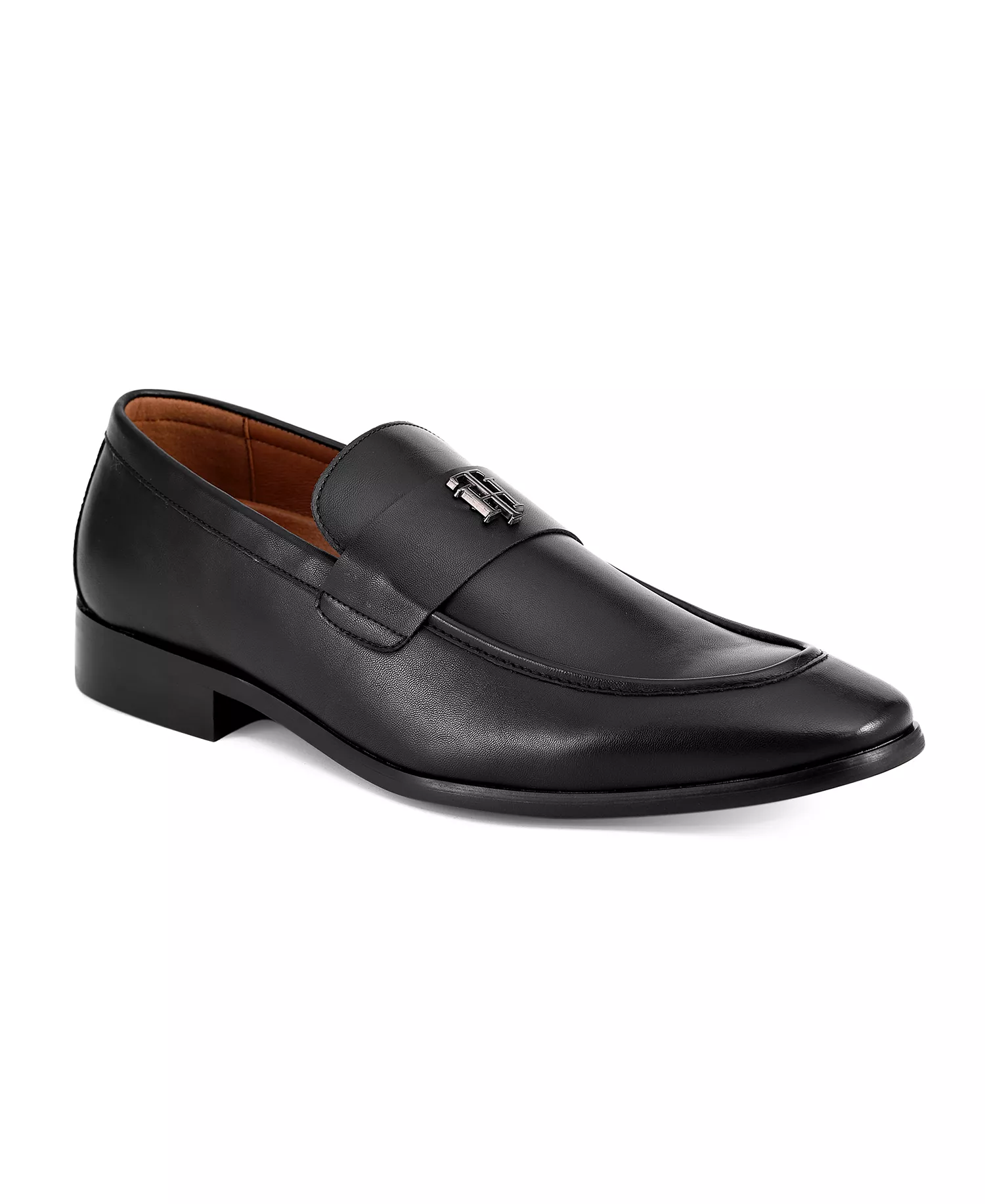 Men's Sawlin Logo Embellished Dress Loafers - Black - 10.5M