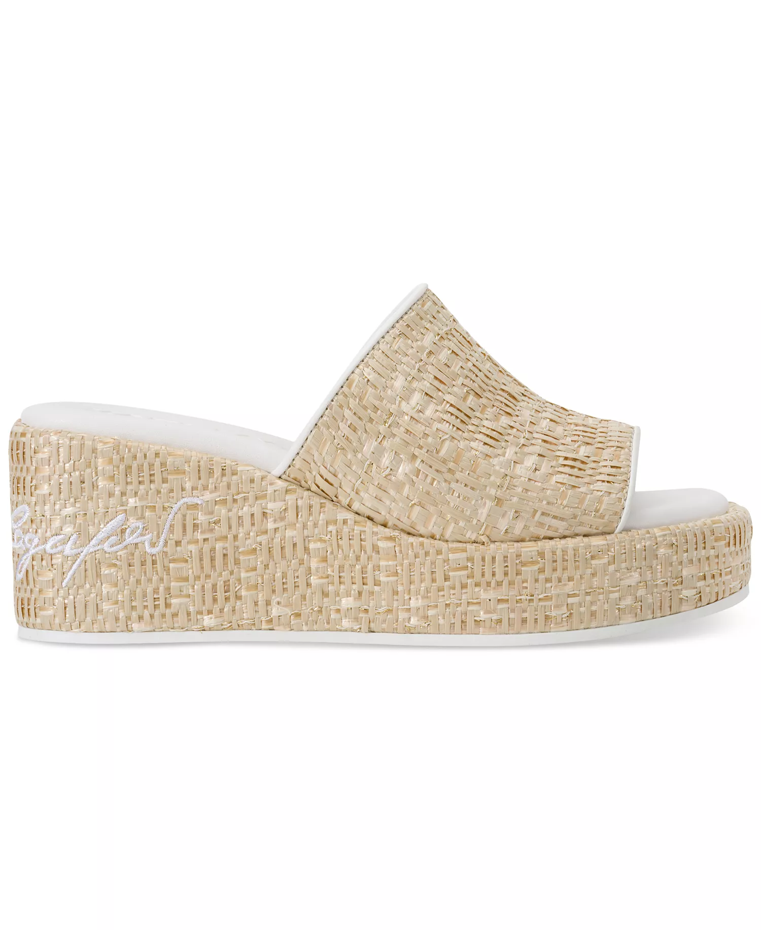 Women's Calvina Slide Wedge Sandals - Natural/ Bright White - 10M