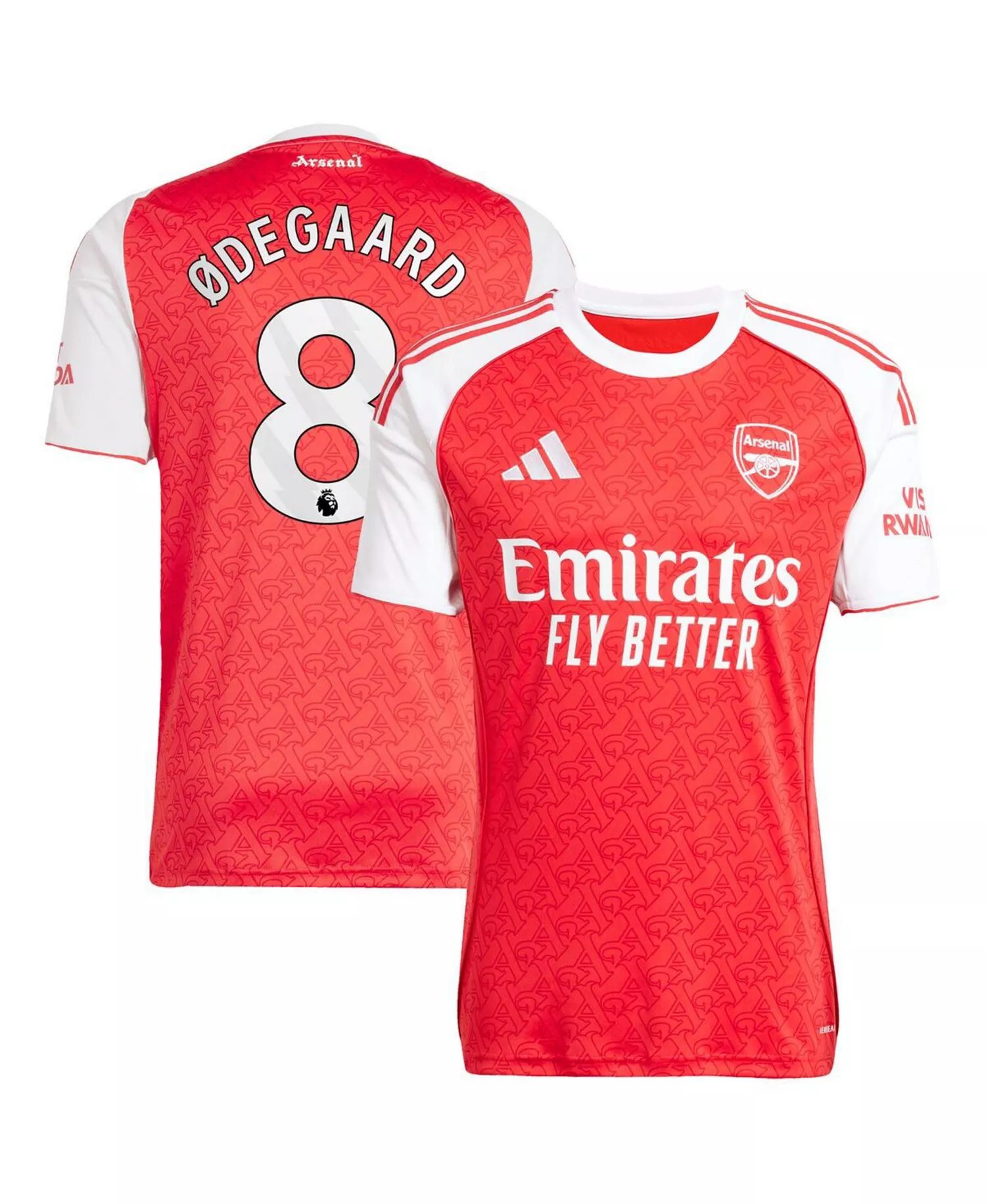 Men's Martin Odegaard Red Arsenal 2025/26 Home Replica Player Jersey - Red - 2XL