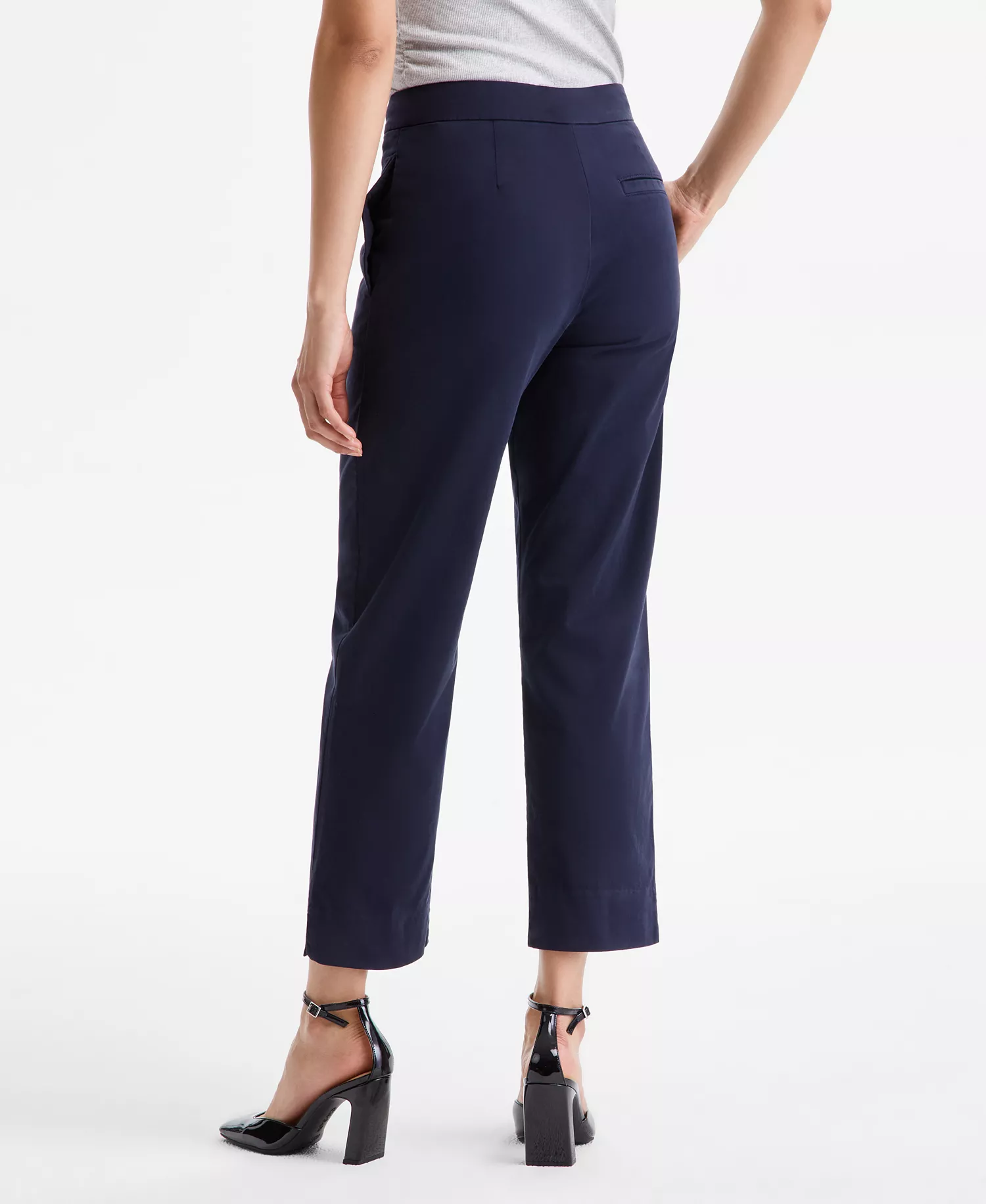 Women's High-Rise Tapered-Leg Pants - Navy - 2