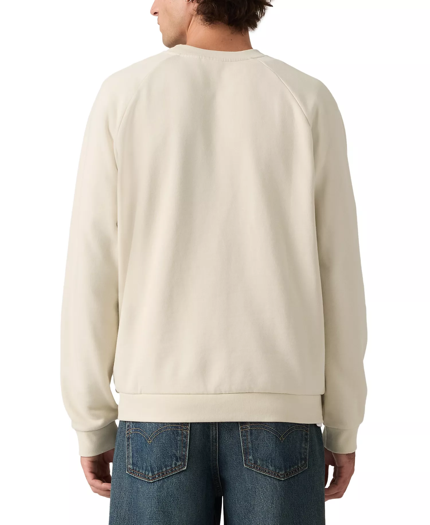 Men's Relaxed-Fit Crewneck Sweatshirt - Cream - 2XL