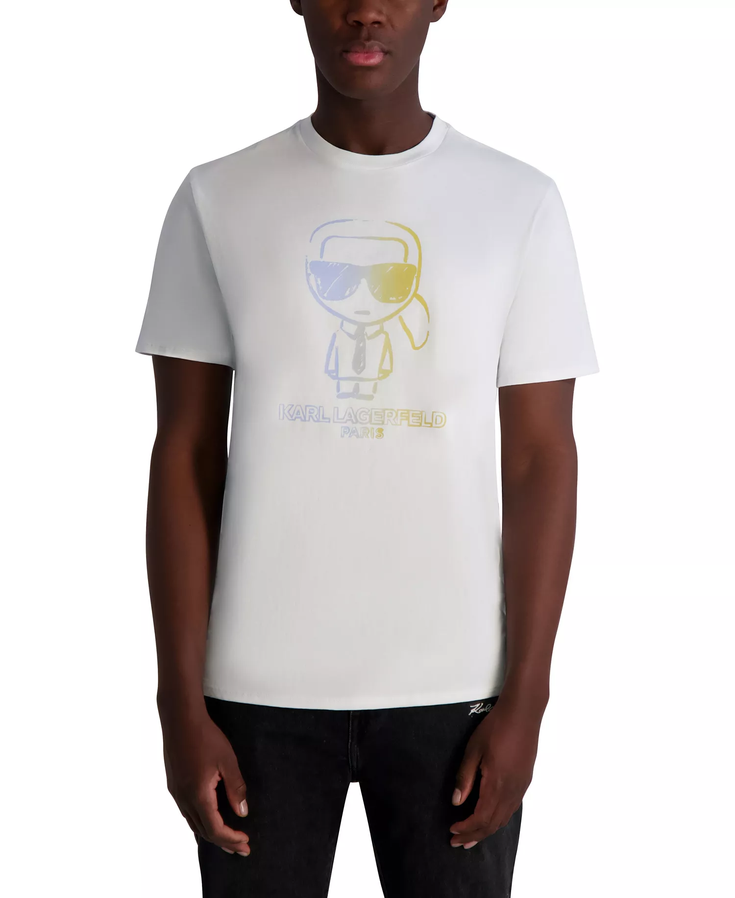 Men's Faded Logo Graphic T-Shirt - White - 2XL