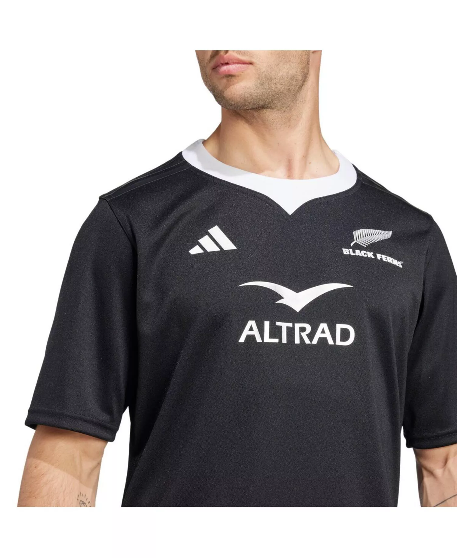 Men's Black New Zealand Rugby 2024/25 Black Ferns Home Replica Jersey - Black - L