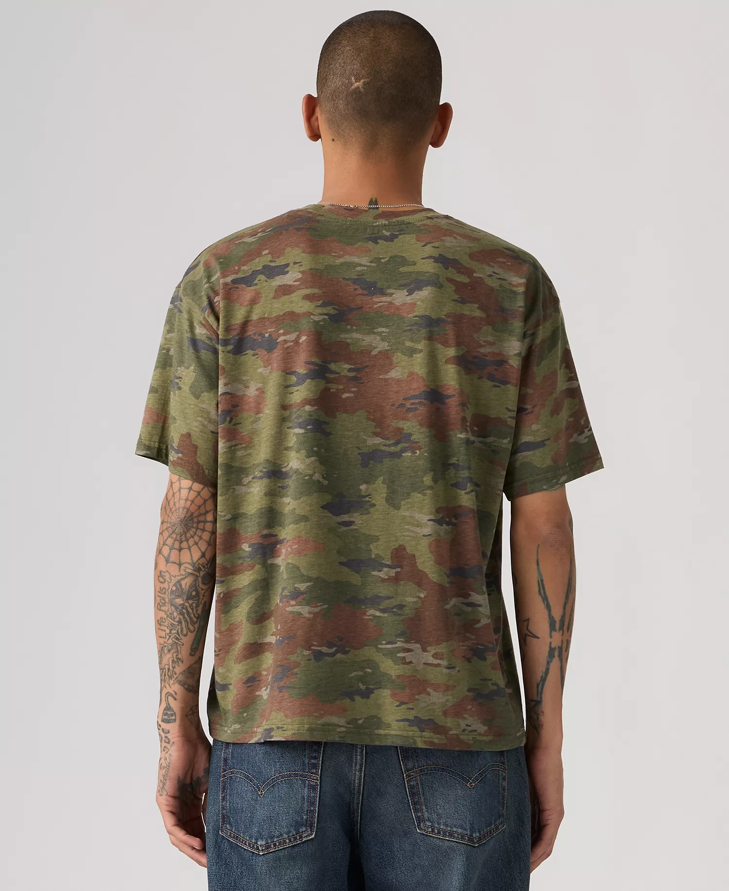 Men's Classic Cropped Boxy Short-Sleeve T-Shirt - Camo - 2XL