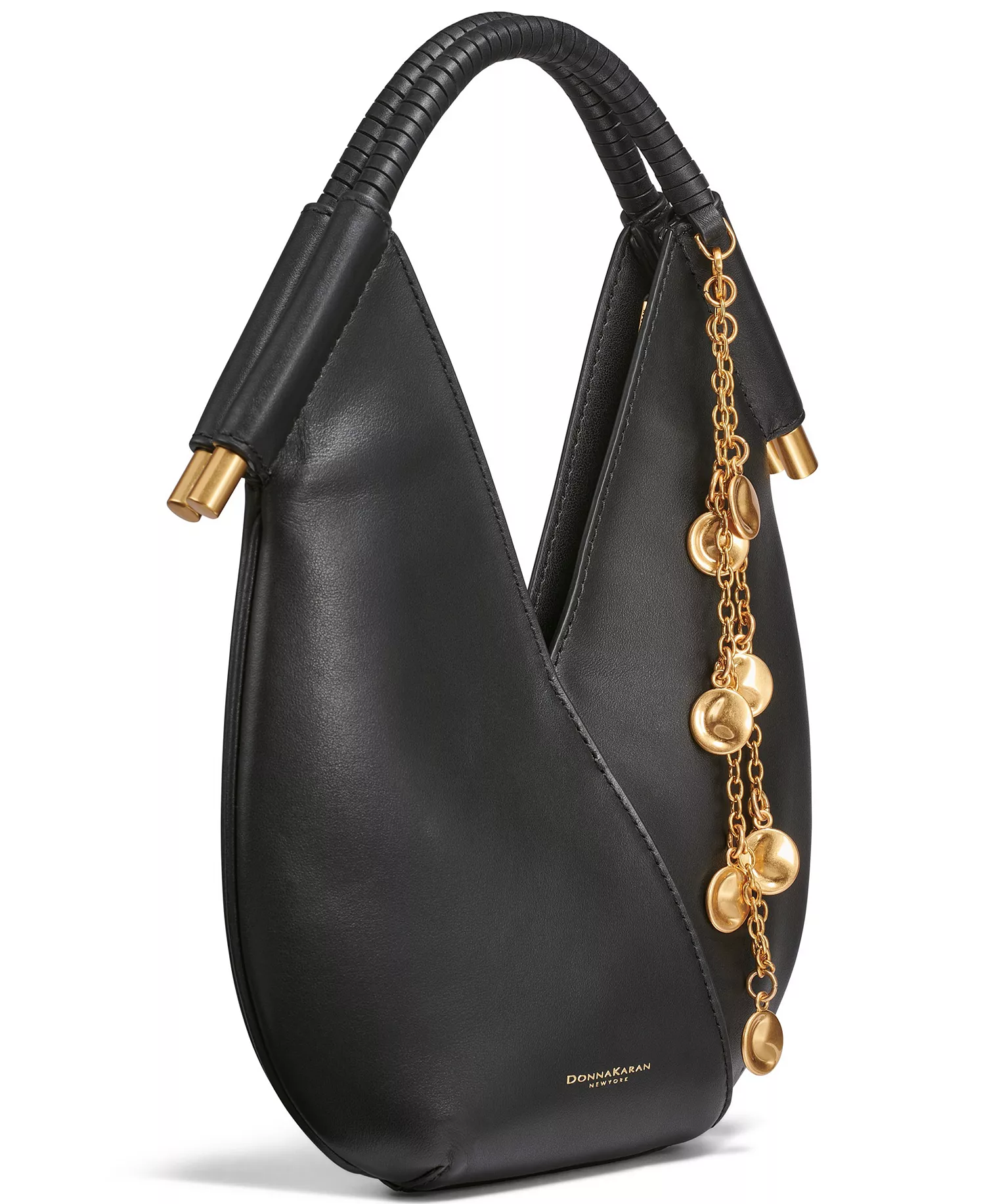 Baldwin Micro Crossbody Bag with Charm Hangoff - Black/gold - NO SIZE