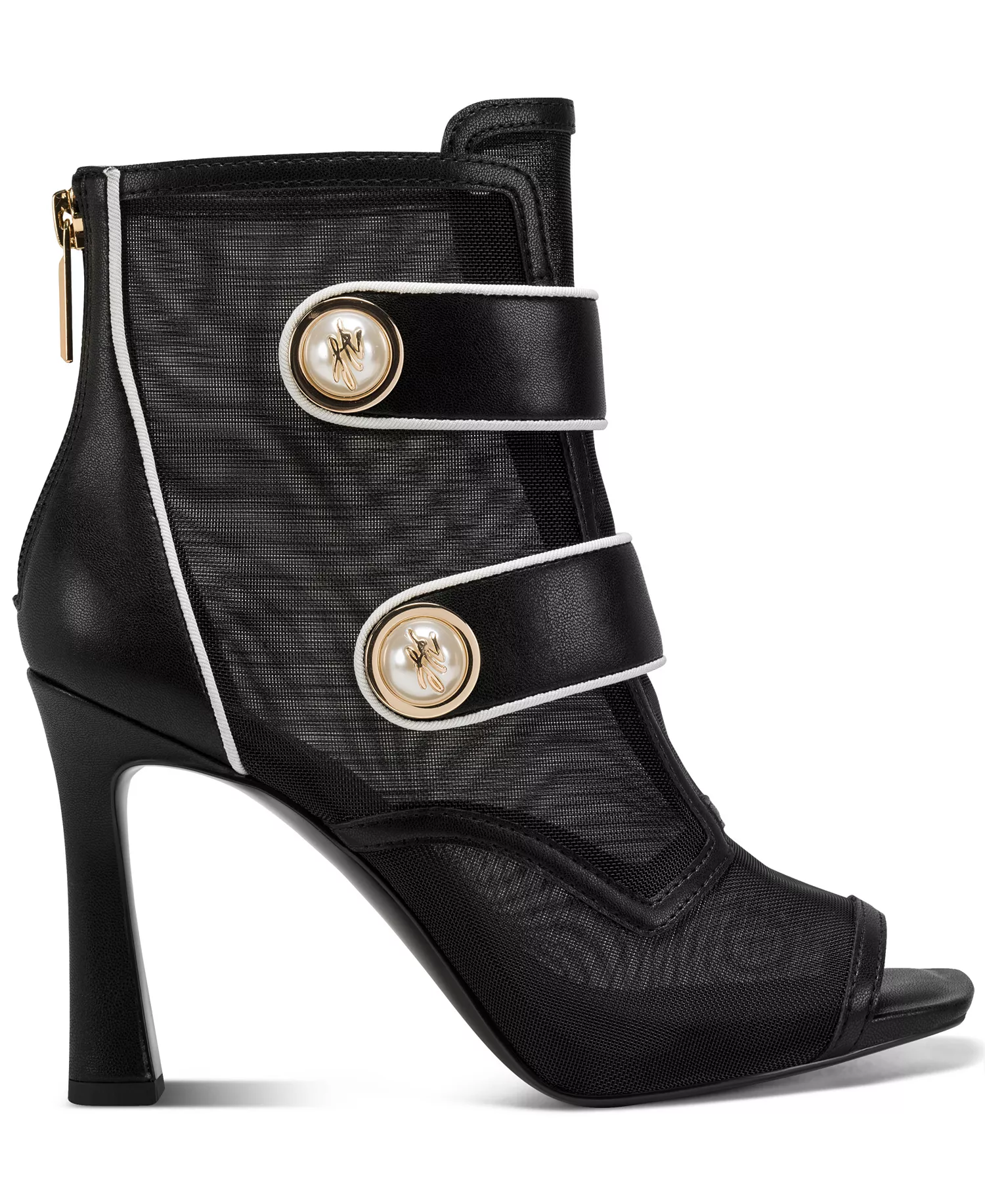 Women's Delainey Zipper Bootie - Black/Bright White - 6