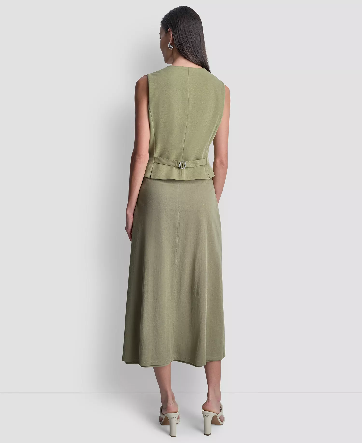 Women's Sleeveless V-Neck Arid Pique Vest - Light Fatigue - L