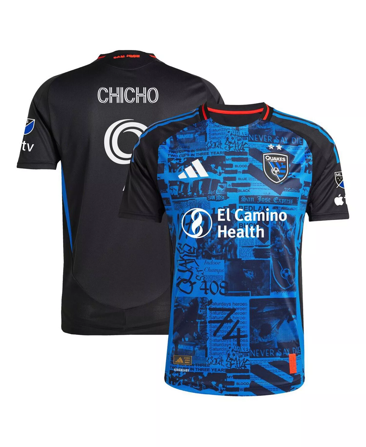 Men's Cristian Arango Black San Jose Earthquakes 2025 Headliner Authentic Player Jersey - Black - 2XL