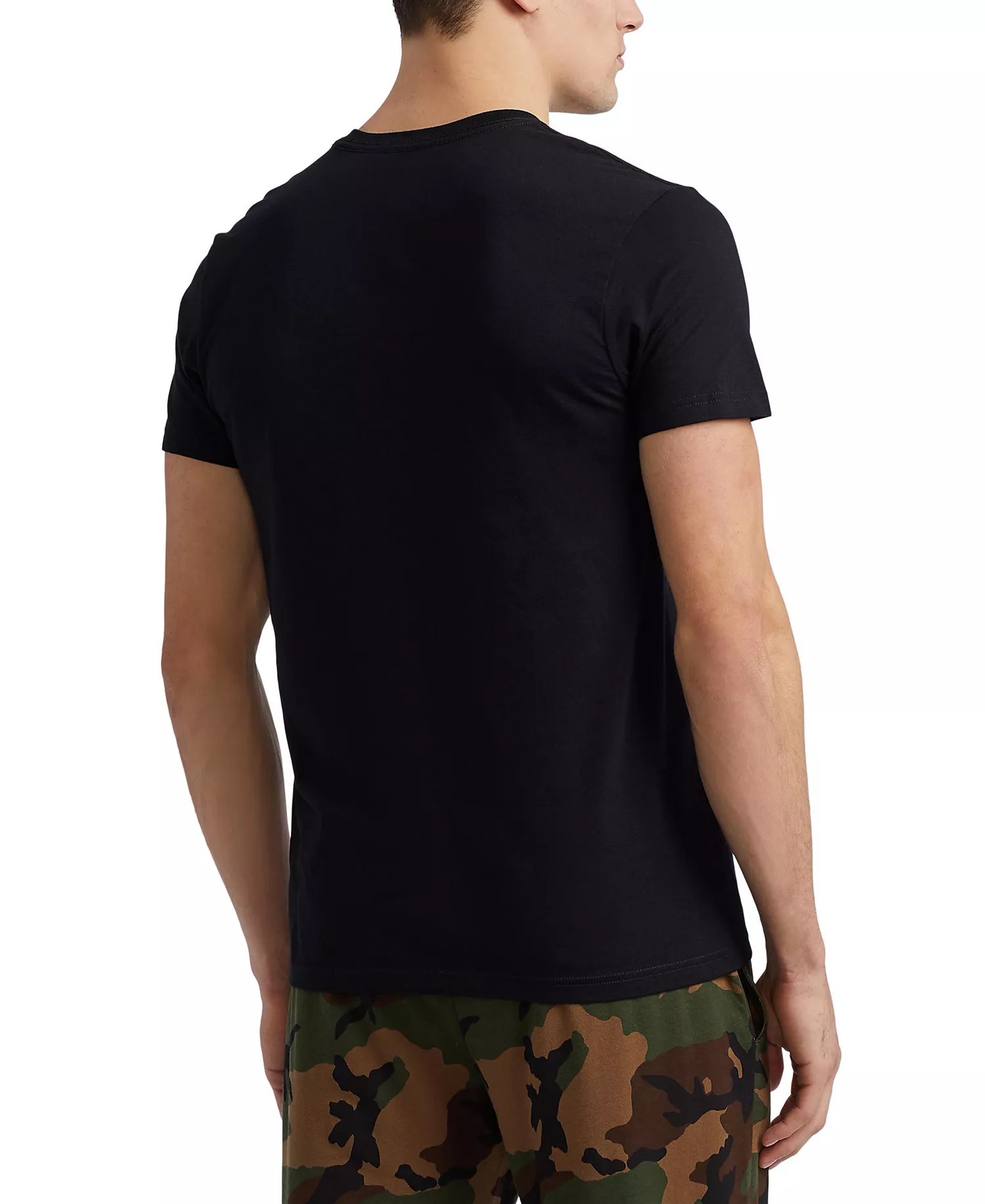 Men's 5+1 Free Bonus Classic-Fit Crewneck Undershirts Pack - Polo Black - L