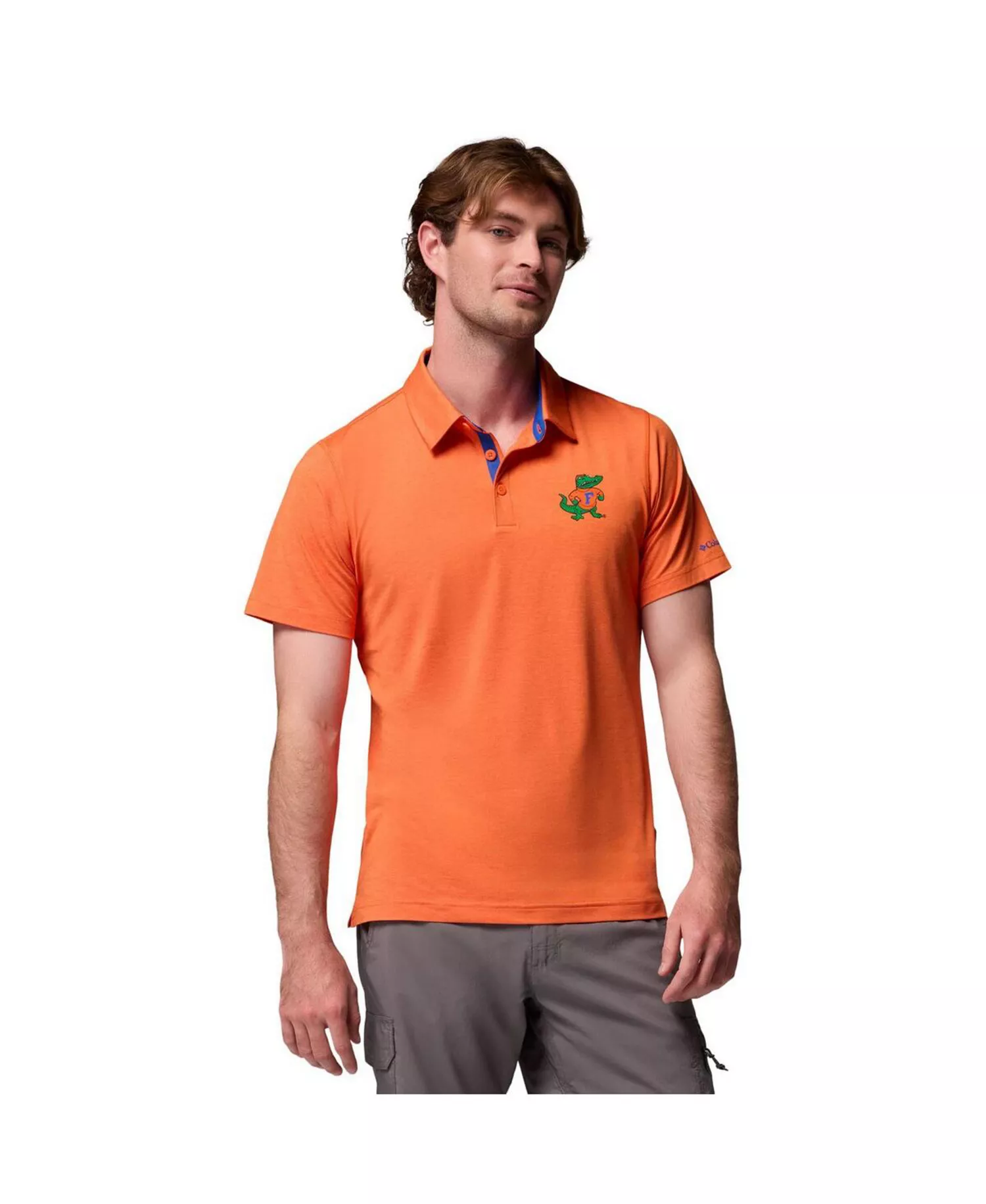 Men's Orange Florida Gators Tech Trail Polo Shirt - Orange - L