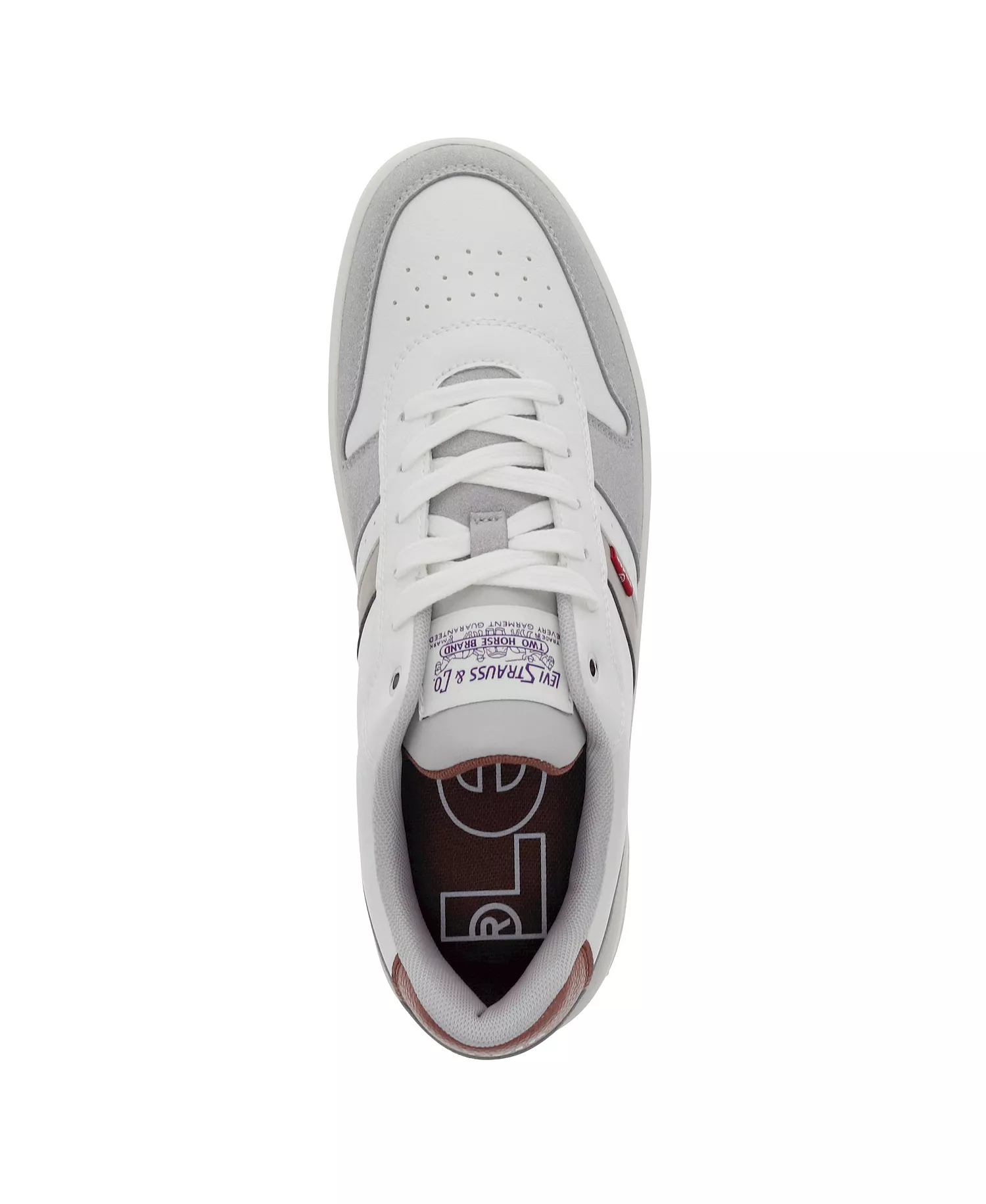 Men's Drive Low Top Lace Up Sneakers - White, Cappuccino, Mocha - 10M