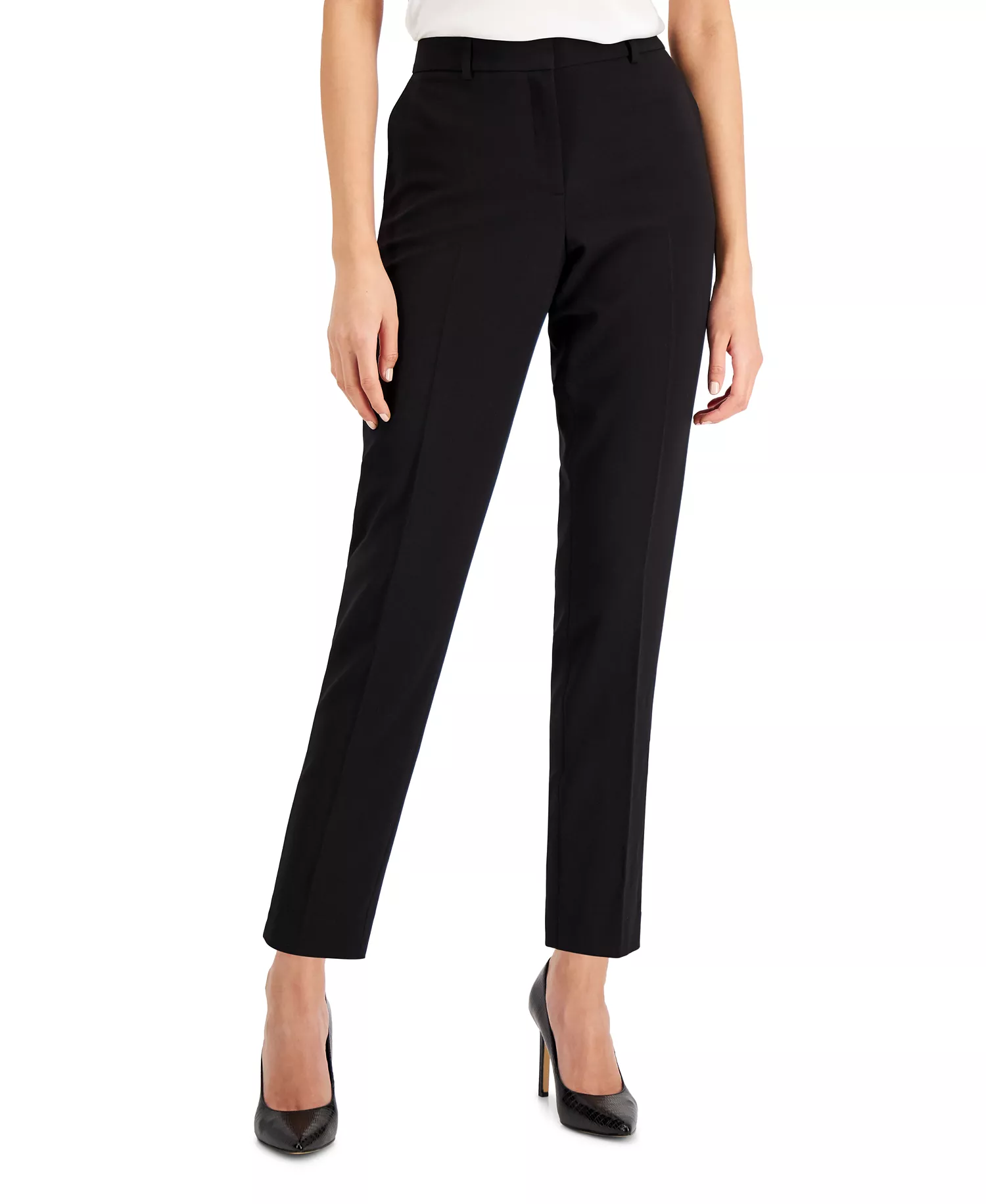 Shannon Suit Straight-Leg Pants - Black - 10