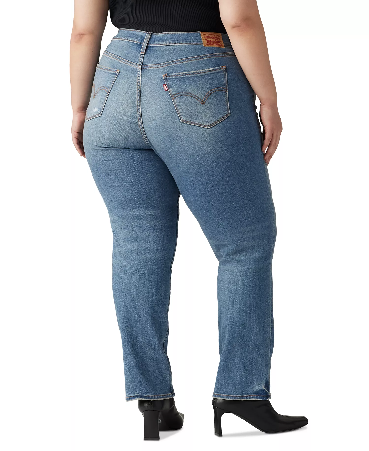 Trendy Plus Size Classic Straight Leg Jeans - Cave Wall - 16W