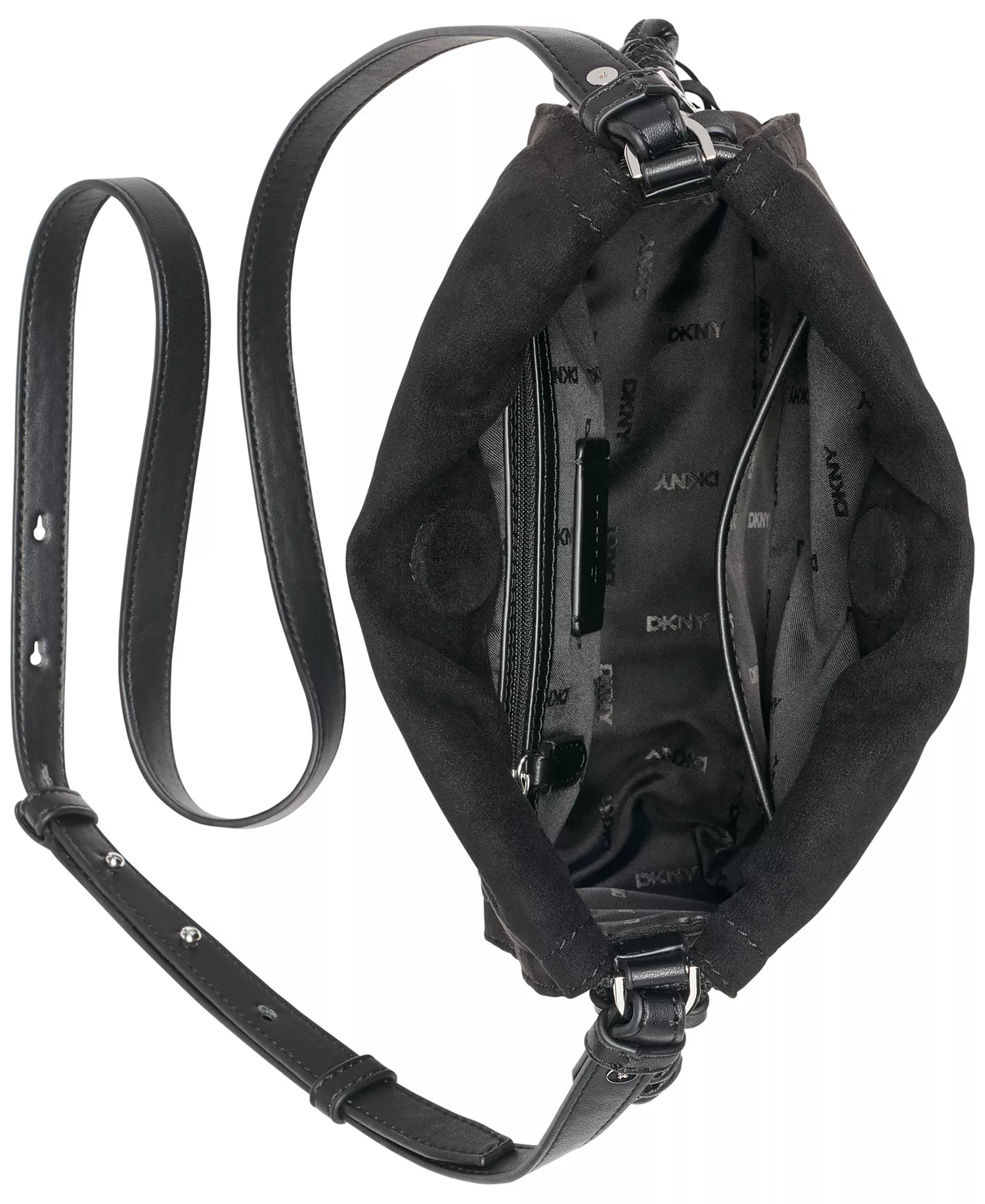 Halle Small Drawstring Crossbody - Black/silver - NO SIZE