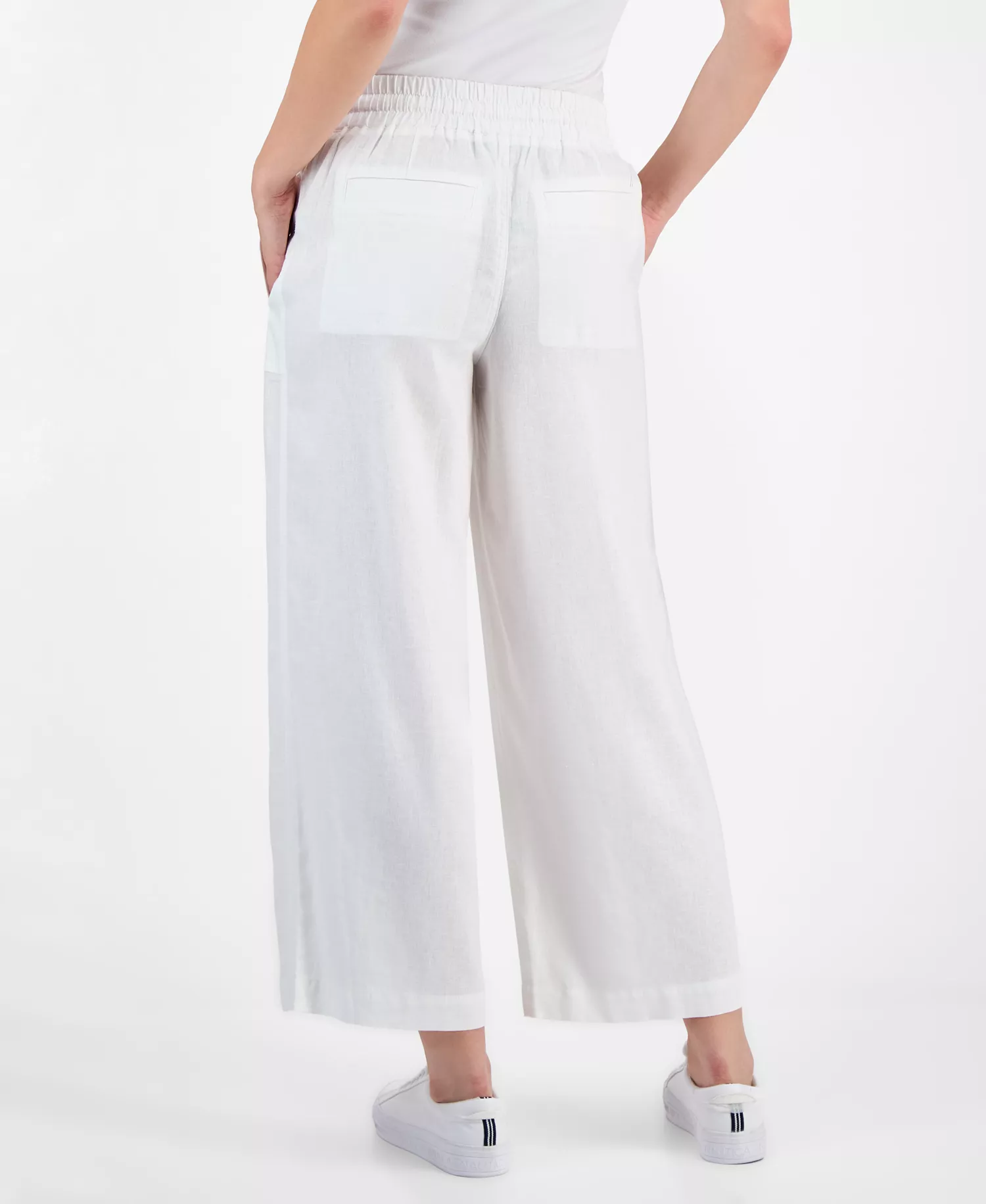 Nautica Women's Mid-Rise Ankle Pants - Bright White - L