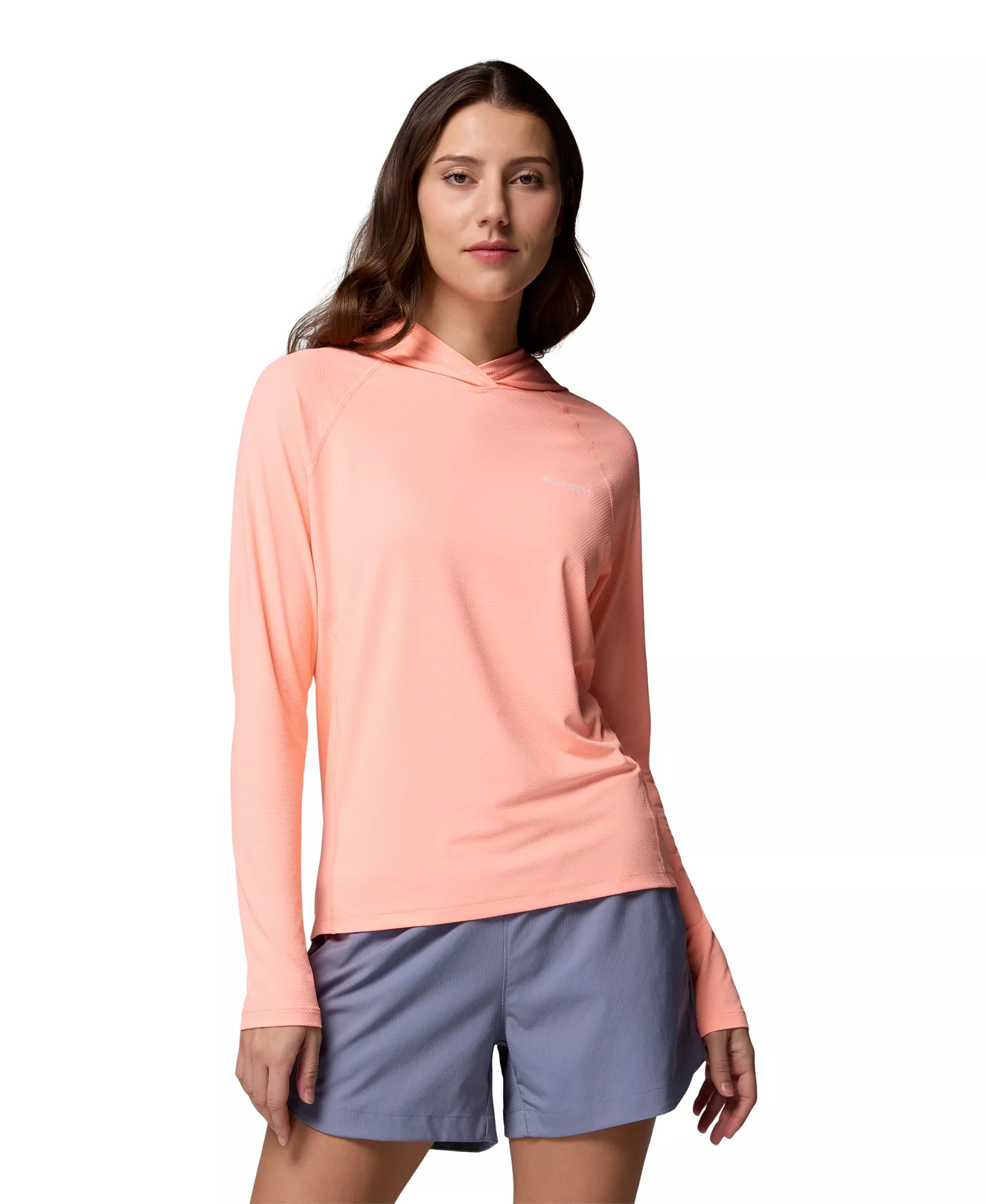 Women's PFG Solar Stream II Hoodie - Tiki Pink - L