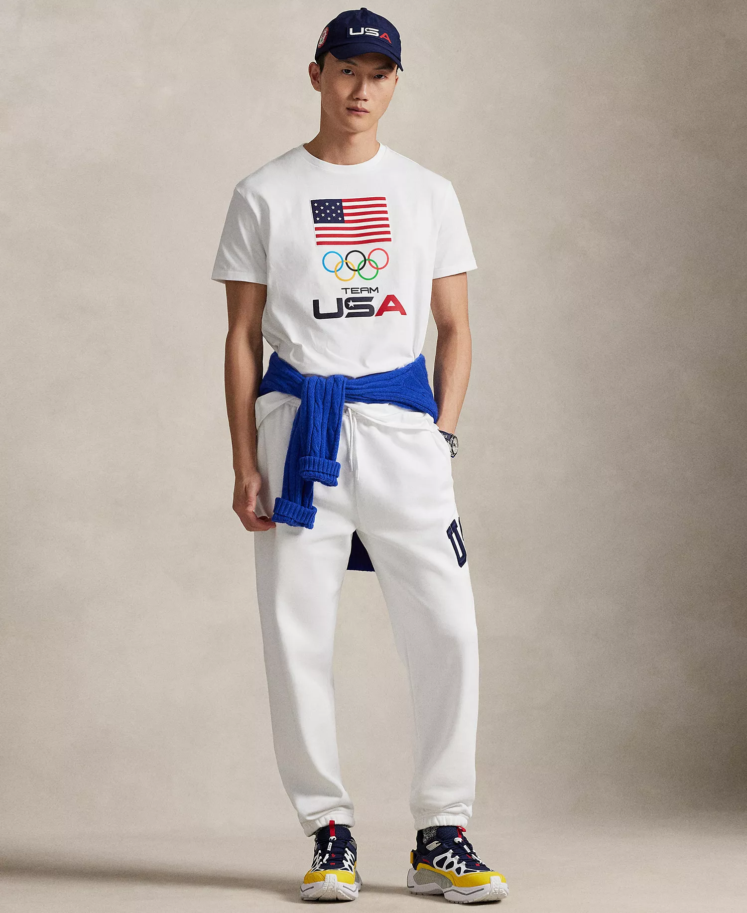 Men's Team USA Jersey Graphic T-Shirt - White - L