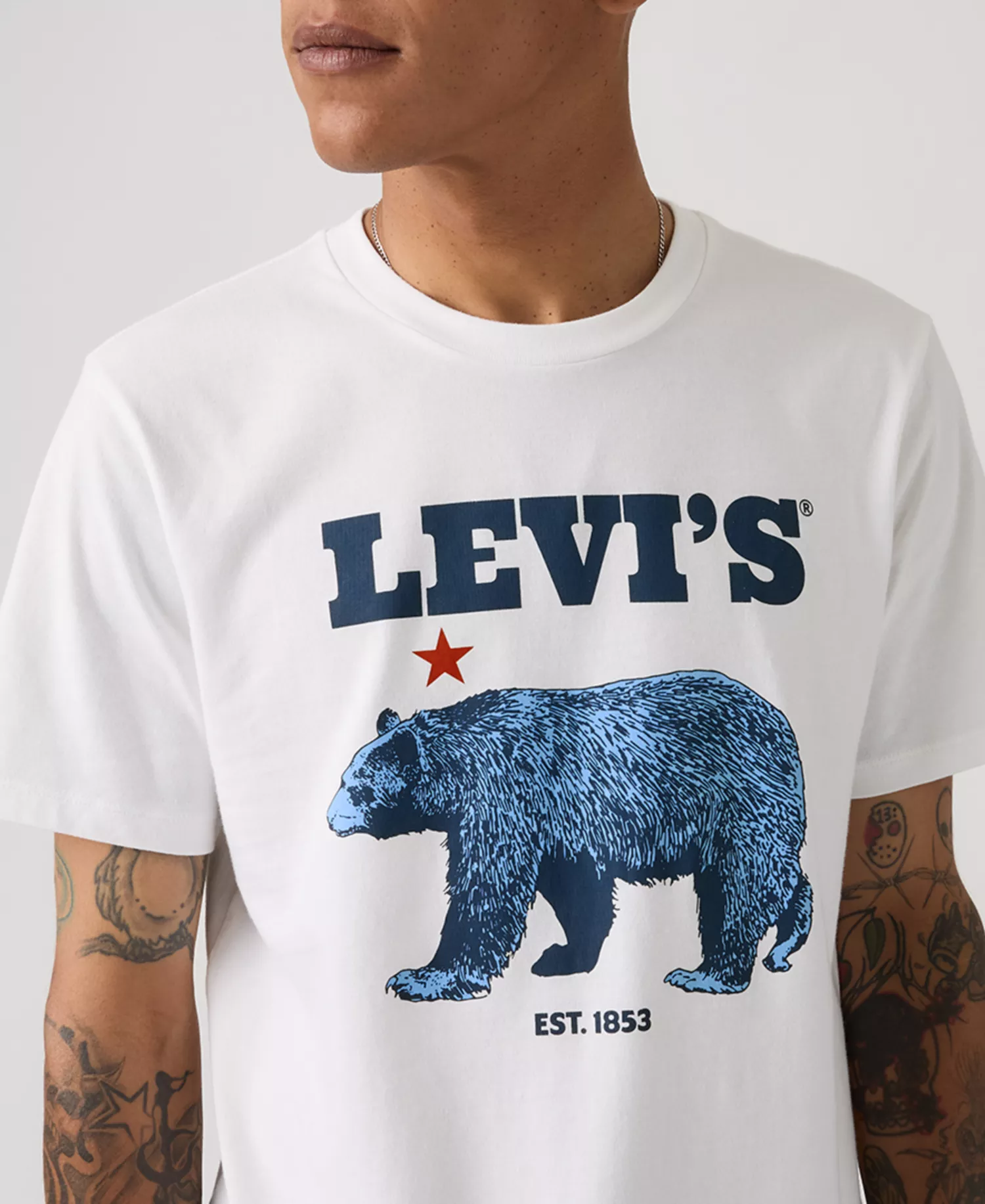 Men's Short-Sleeve Graphic T-Shirt - Bear White - 2XL