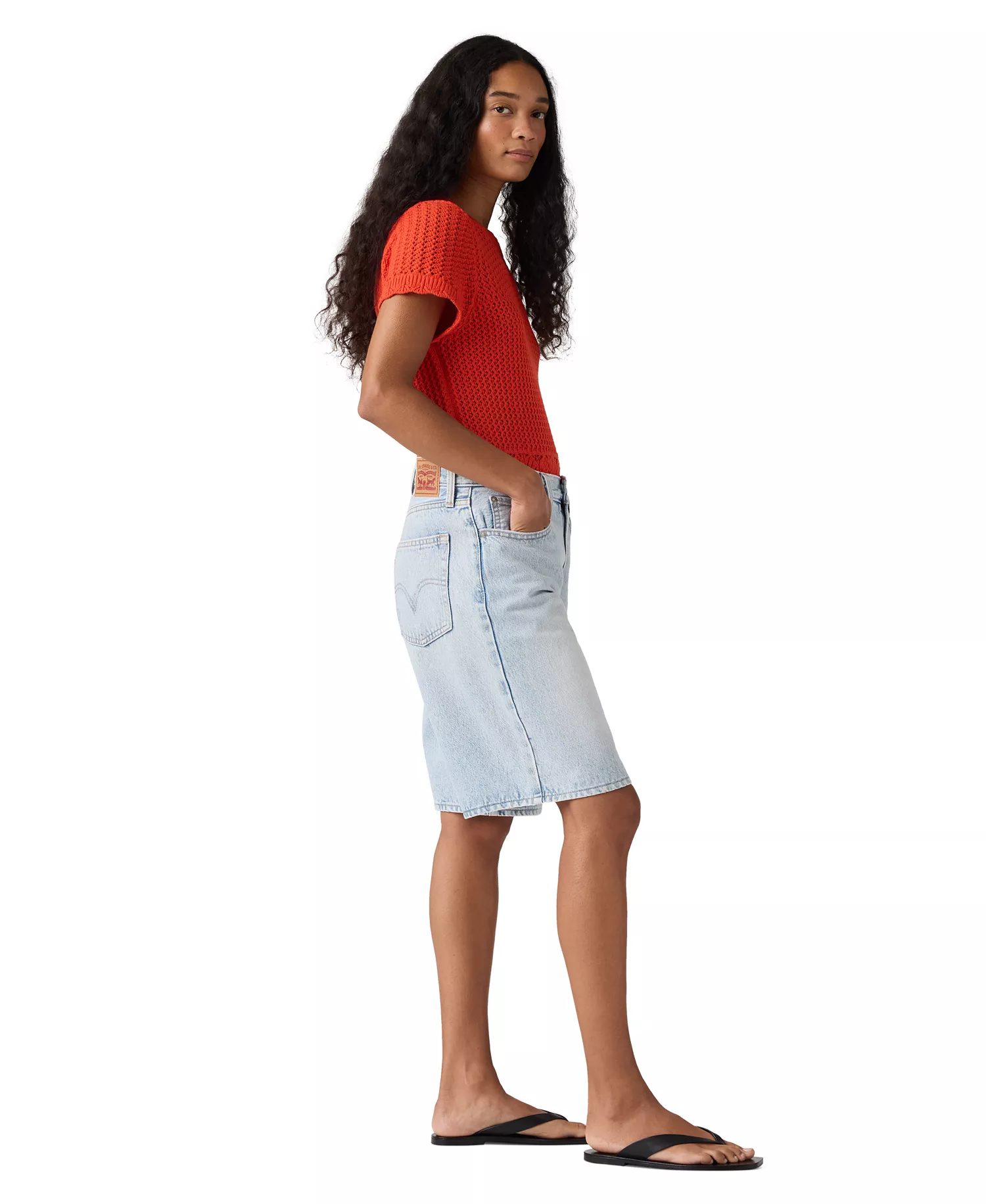 Women's Mid-Rise Baggy Shorts - Abraided Art Jort - 24