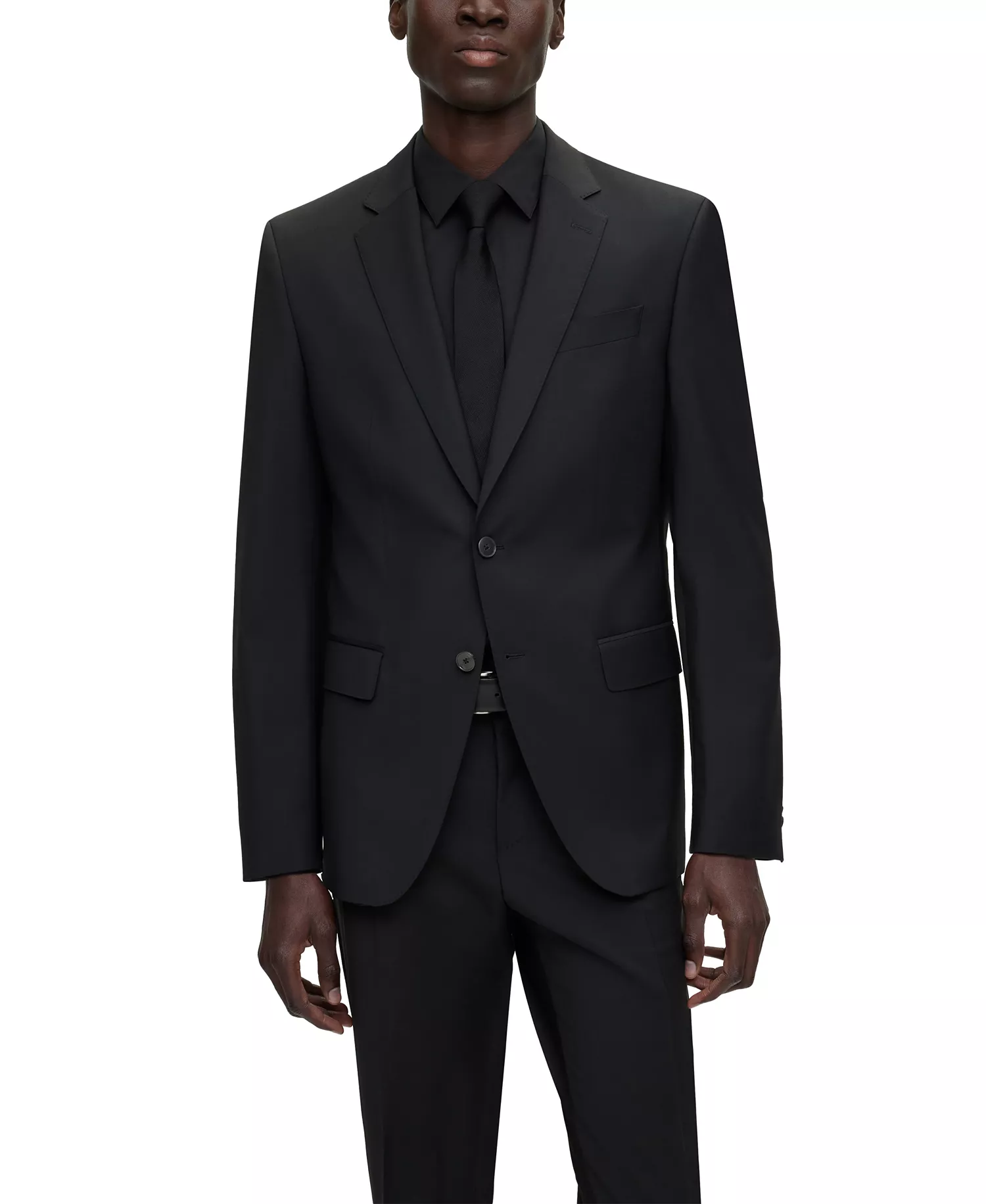 Men's Two-Piece Melange Suit, Created for Macy's - Black - 40R