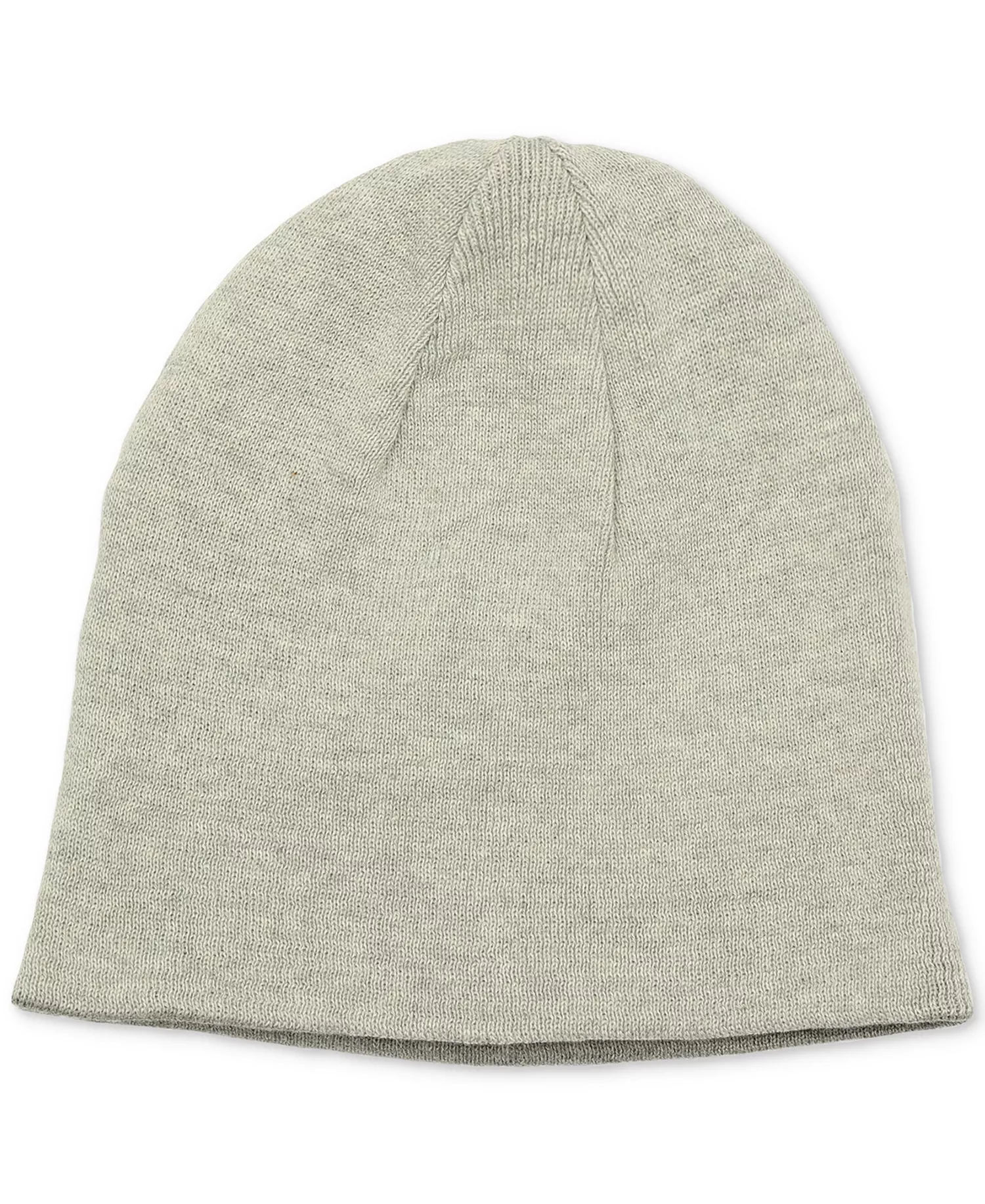 Men's Jacquard Stripe Logo Beanie - Medium Grey - ONE SIZE