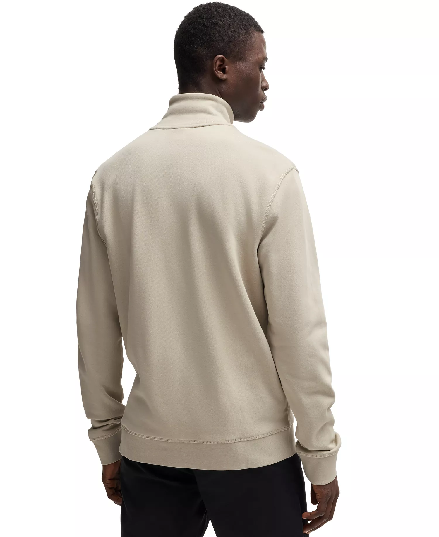 Men's Cotton-Jersey Logo Badge Jacket - Open Beige - 2XL